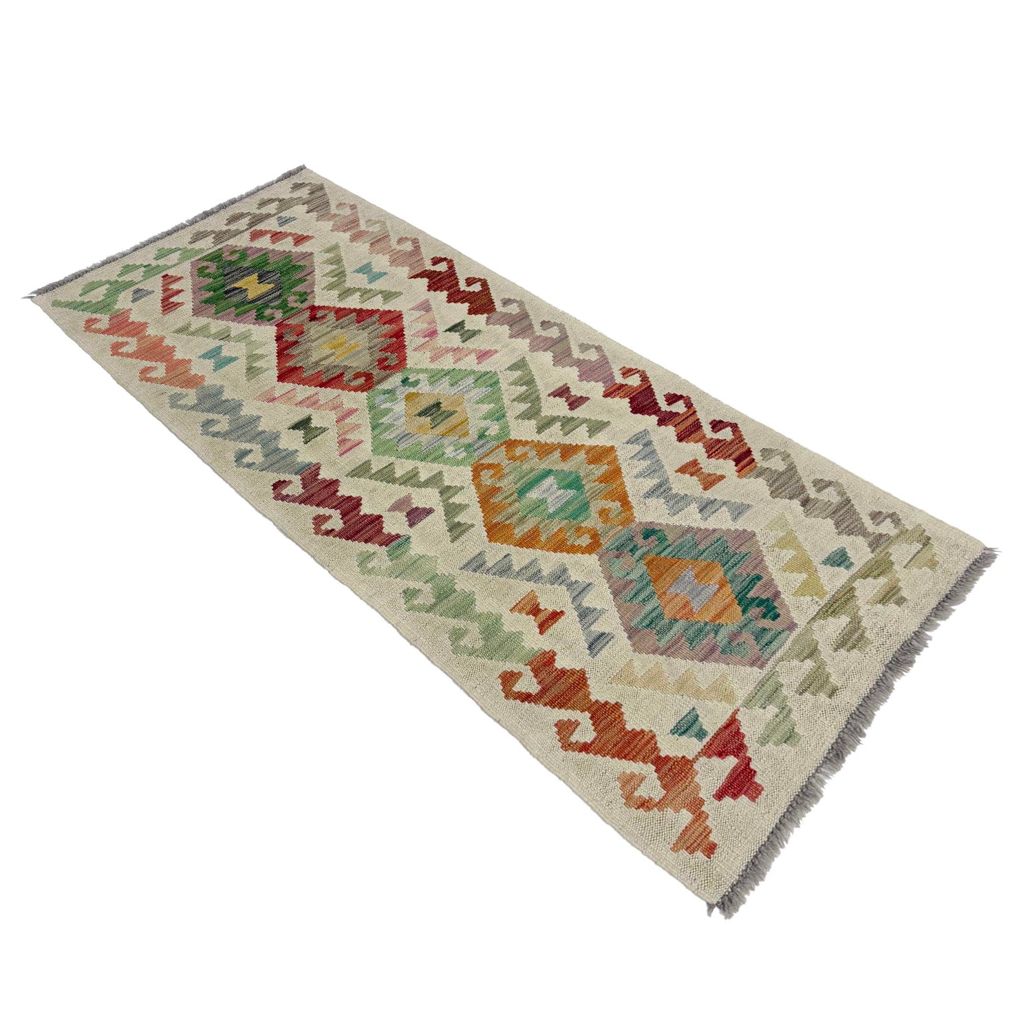 Handmade Multi Kilim Geometric 6' Runner