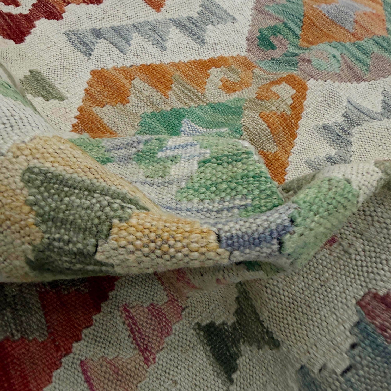 Handmade Multi Kilim Geometric 6' Runner
