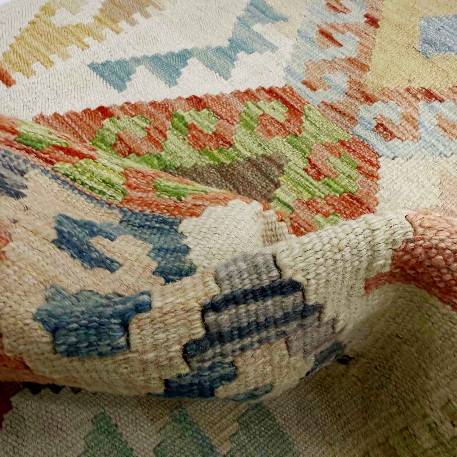 Handmade Multi Kilim Geometric 6' Runner