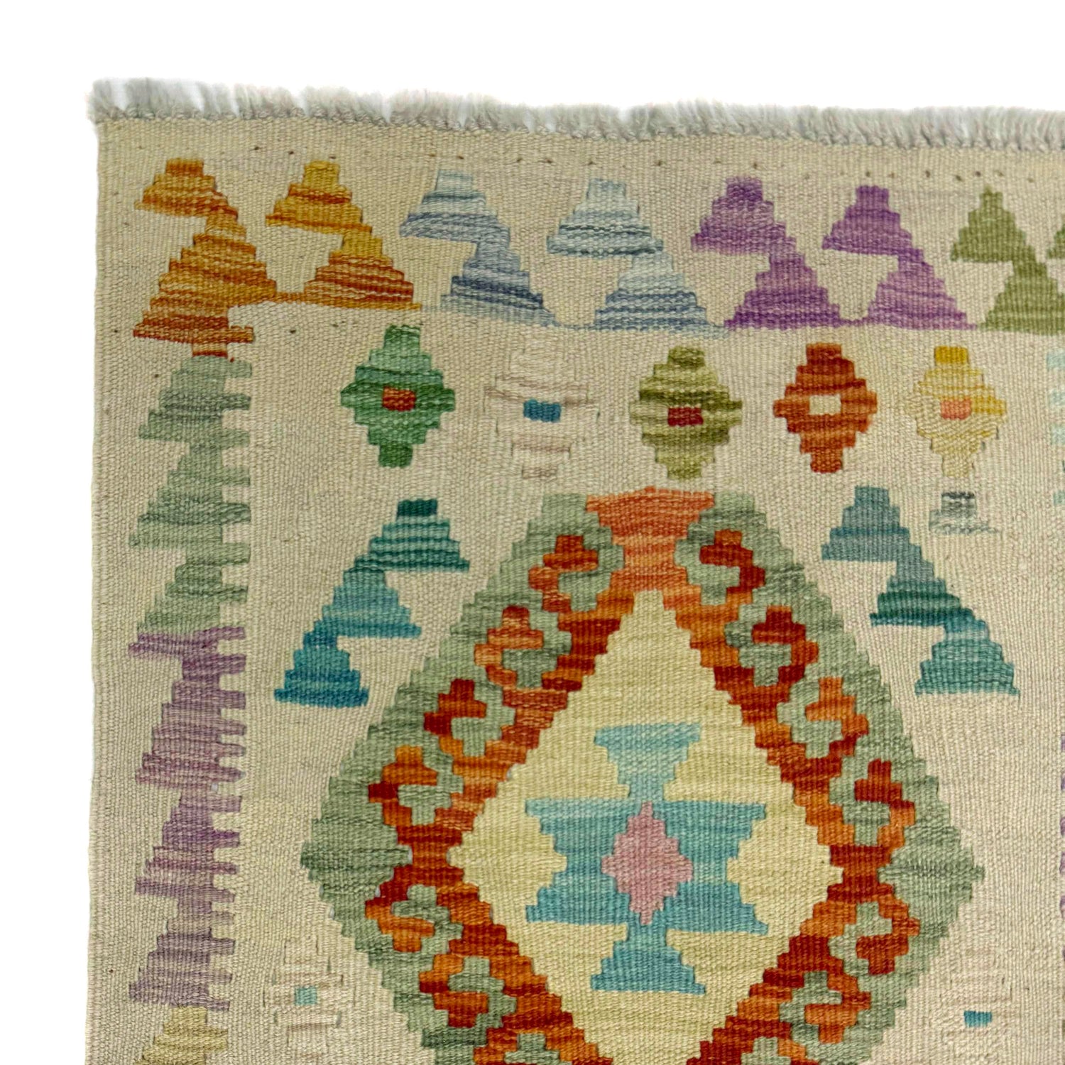 Handmade Multi Kilim Geometric 6' Runner