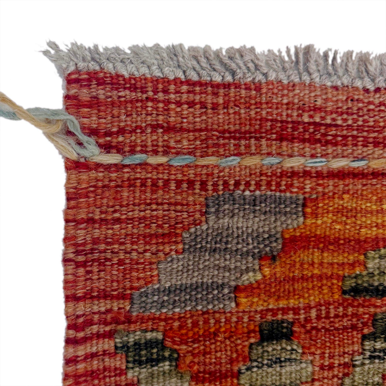 Handmade Multi Kilim Geometric 6' Runner