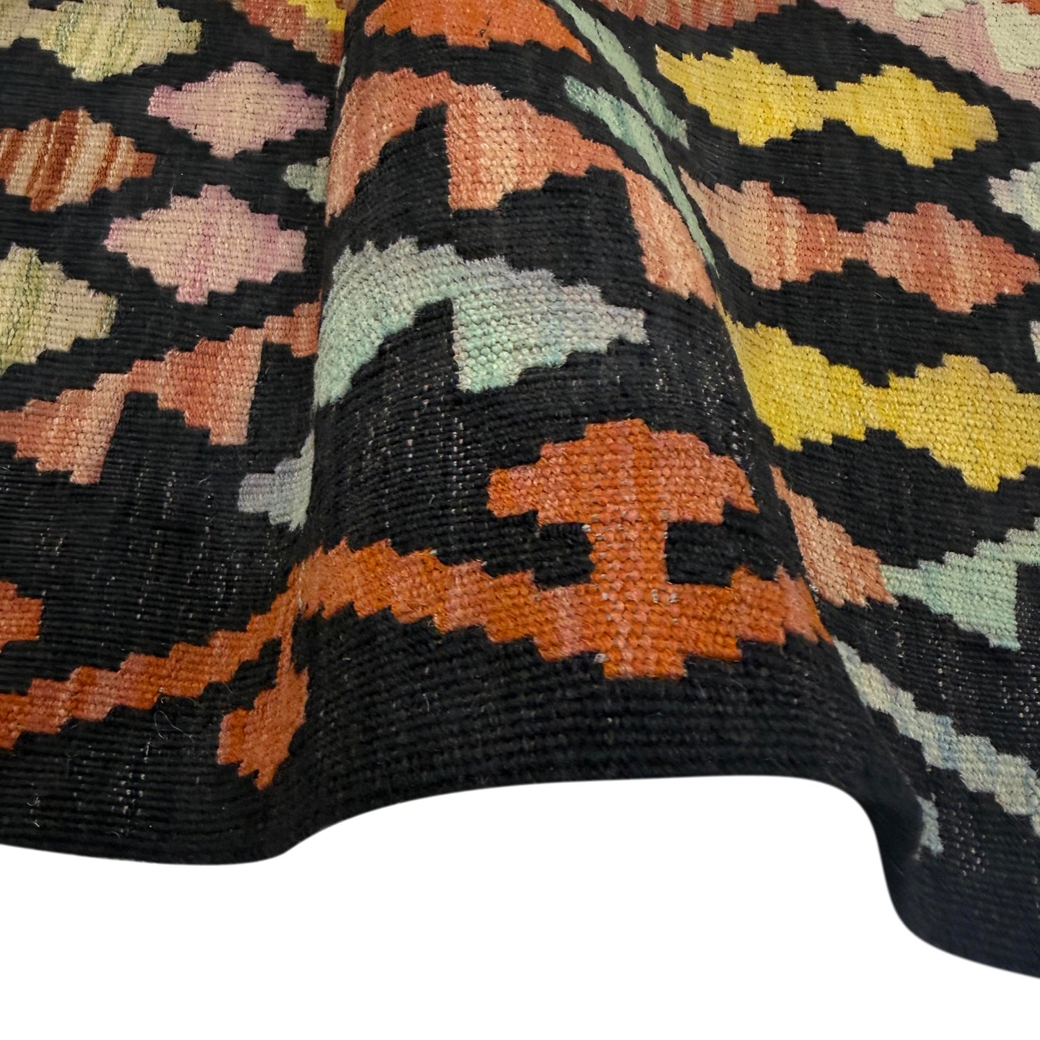 Handmade Multi Kilim Geometric 16' Runner