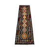 Handmade Multi Kilim Geometric 10' Runner