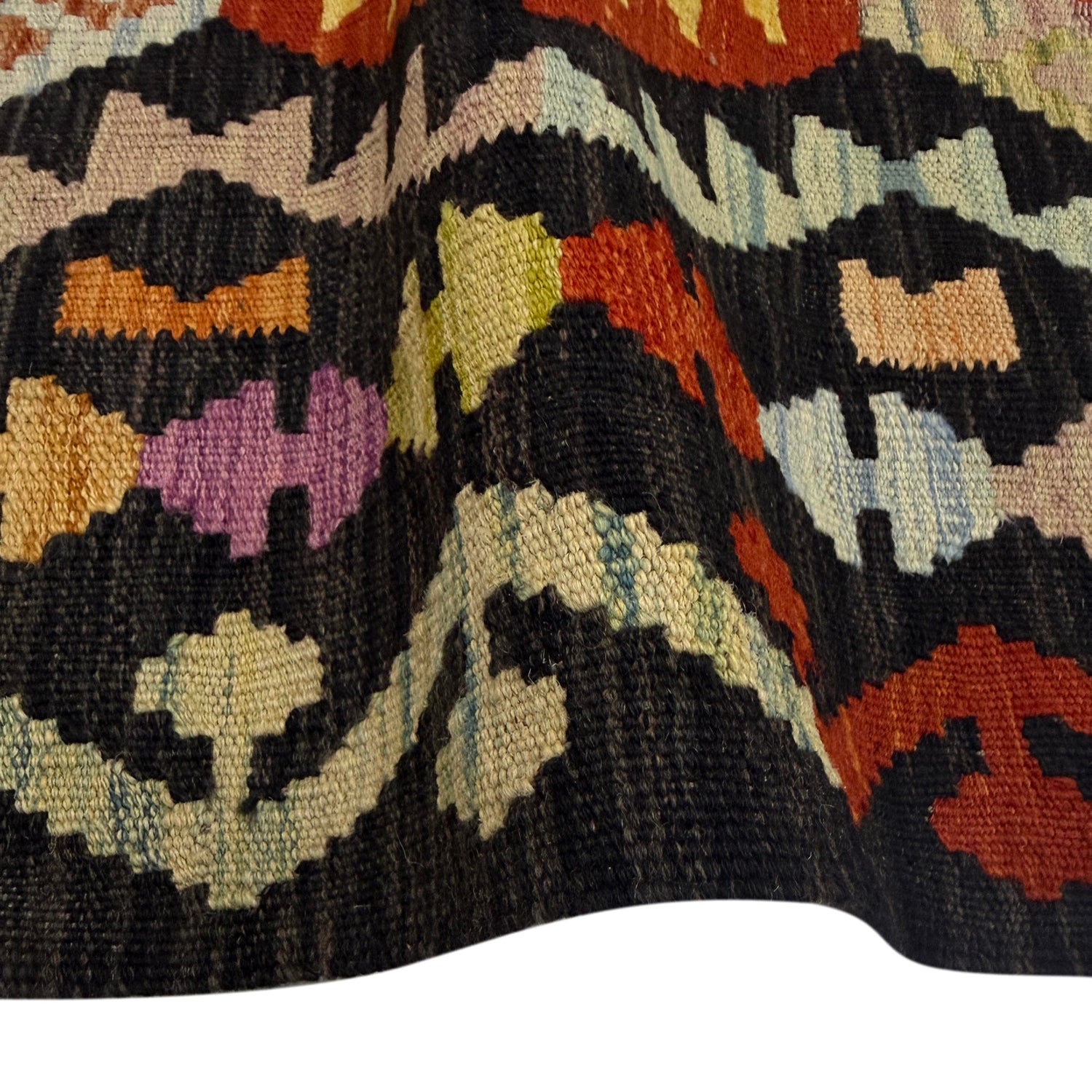 Handmade Multi Kilim Geometric 10' Runner