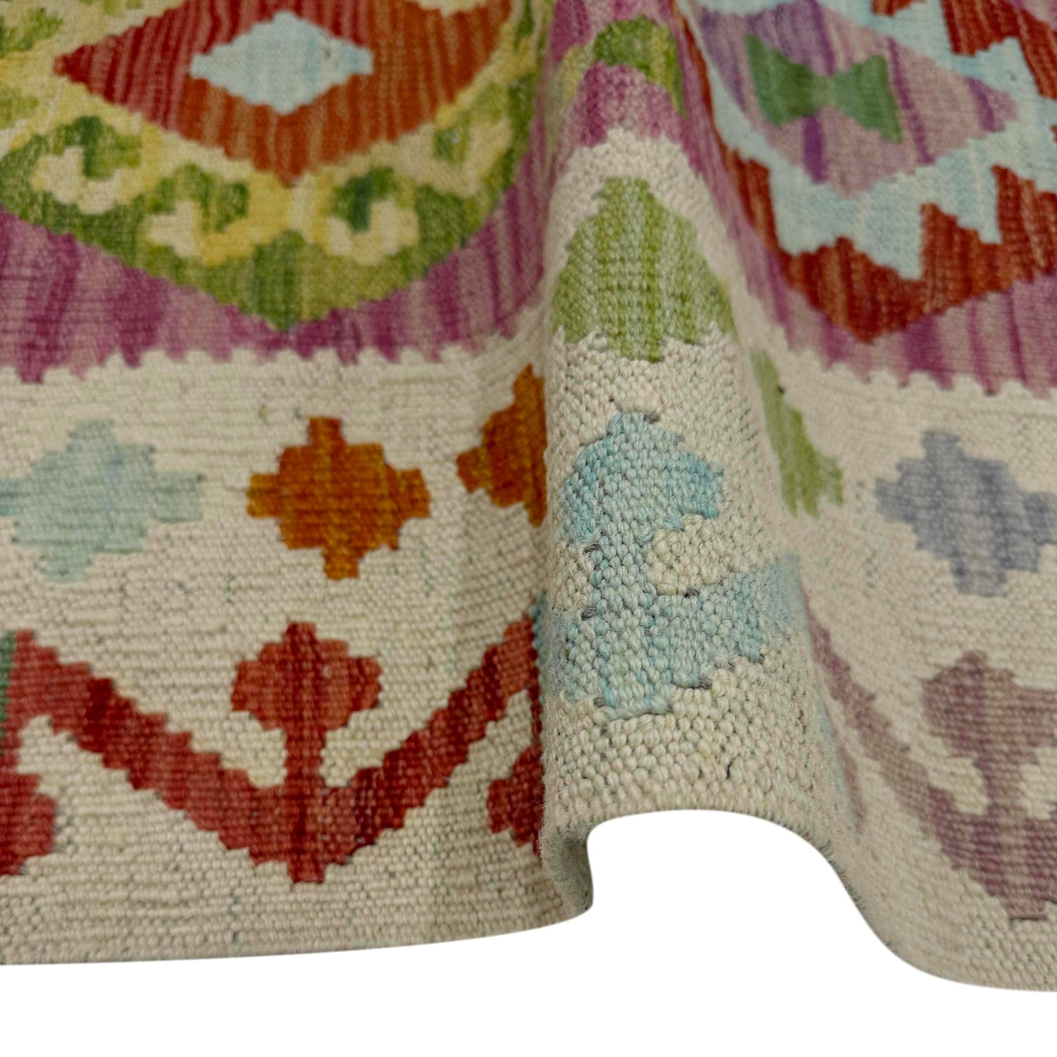 Handmade Multi Kilim Geometric 6' Runner