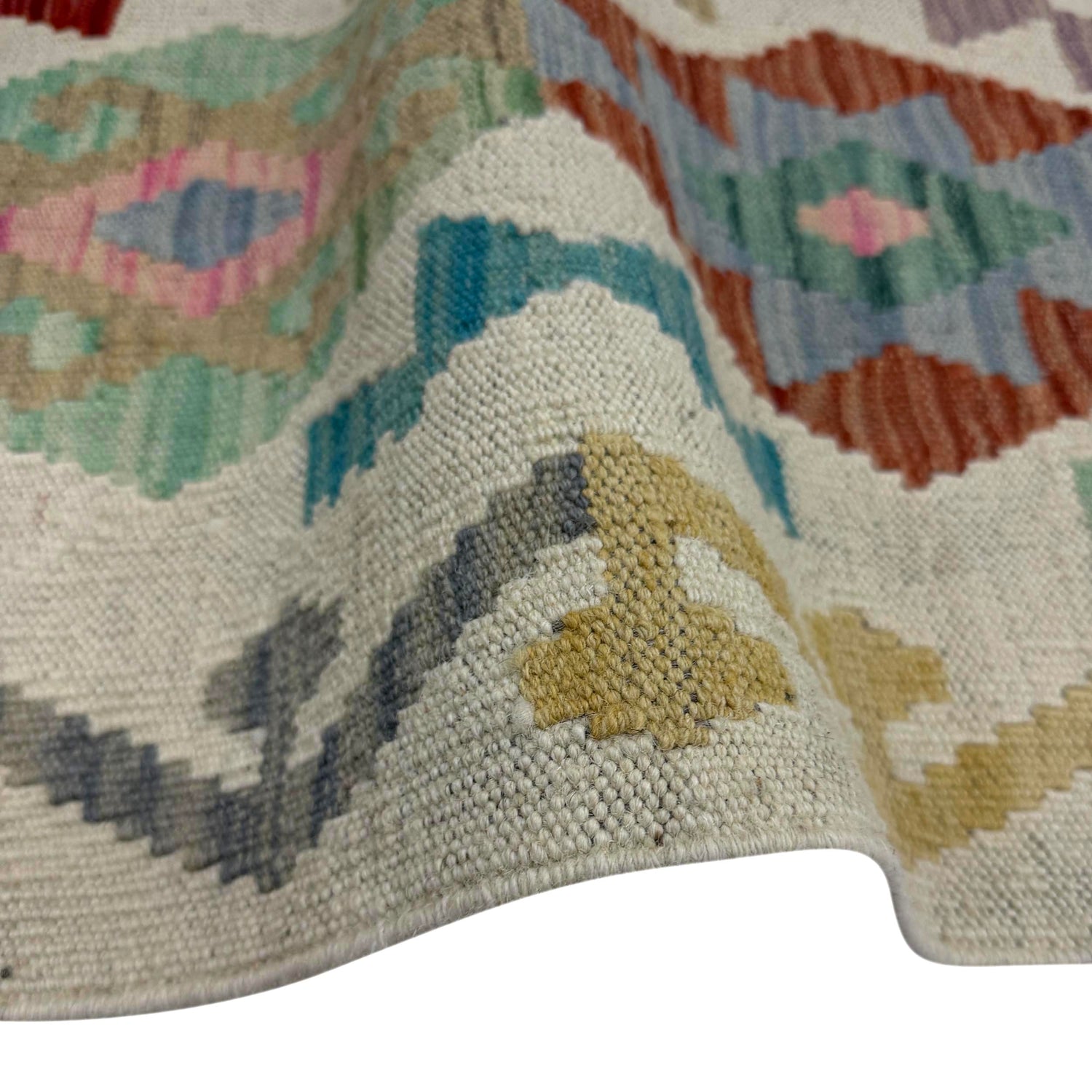 Handmade Multi Kilim Geometric 10' Runner
