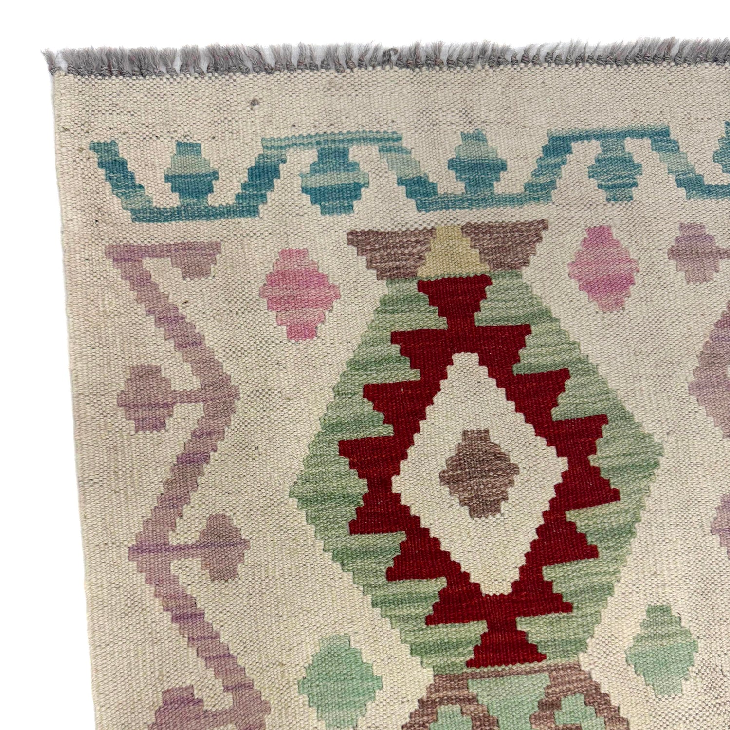Handmade Multi Kilim Geometric 6' Runner