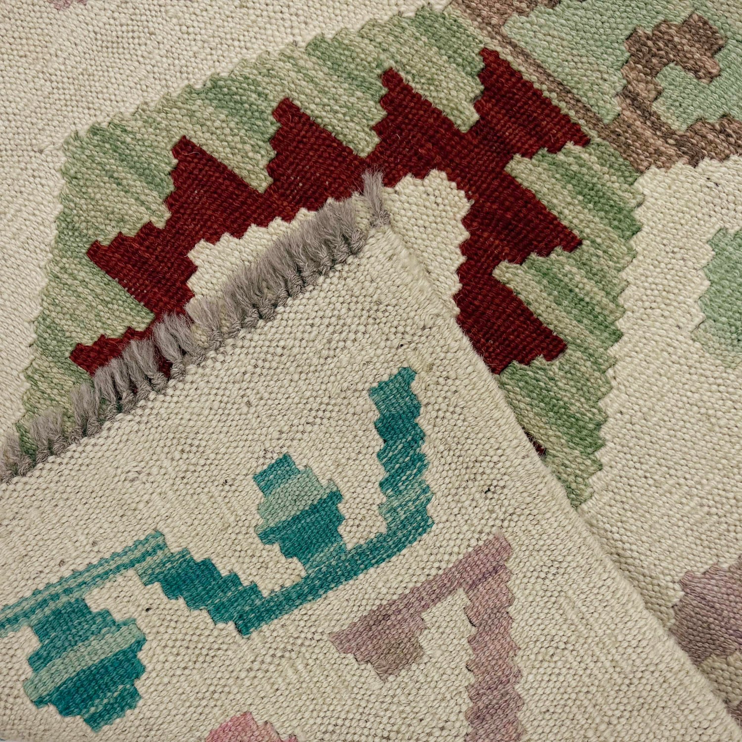 Handmade Multi Kilim Geometric 6' Runner