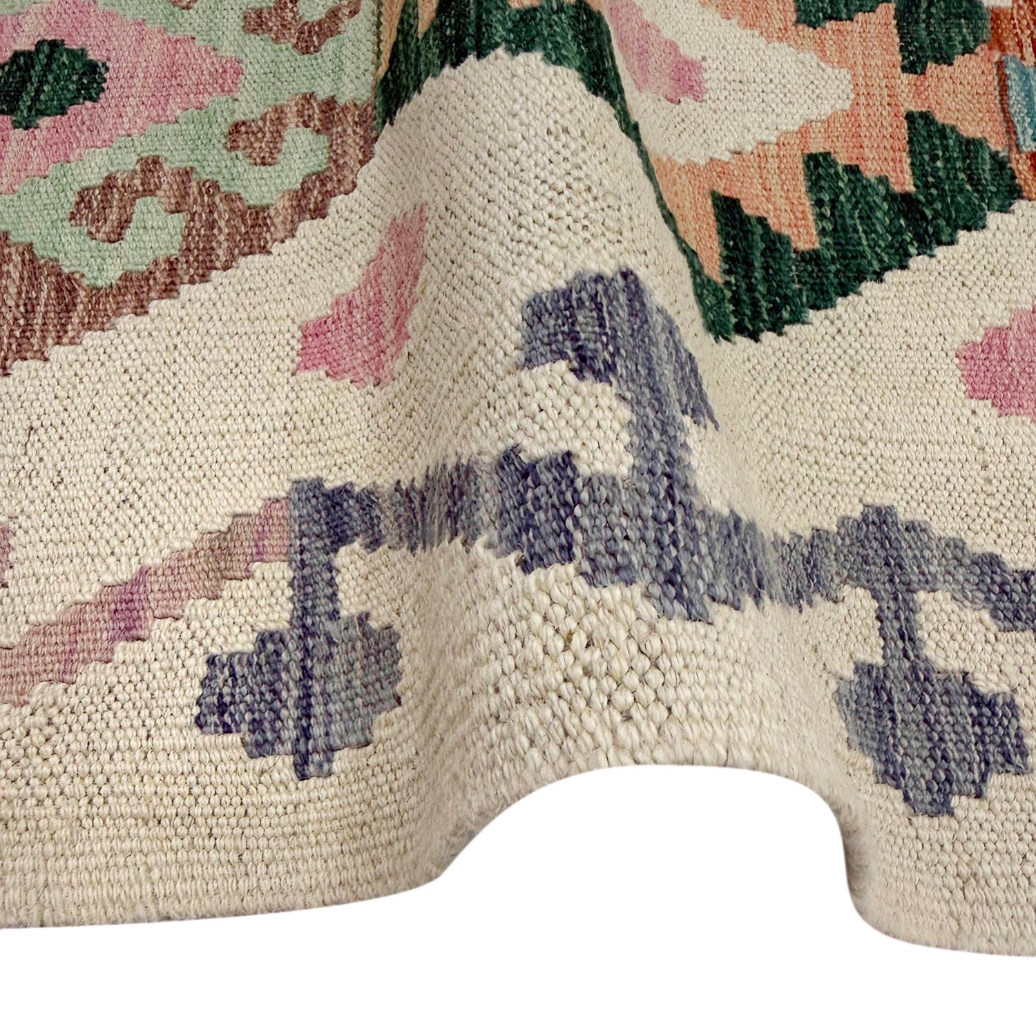Handmade Multi Kilim Geometric 6' Runner