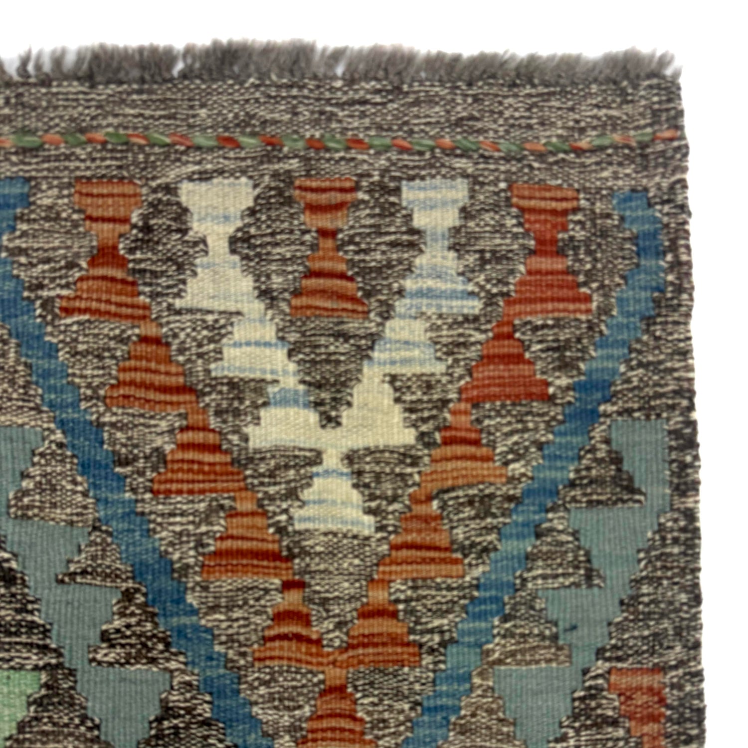 Handmade Multi Kilim Geometric 13' Runner