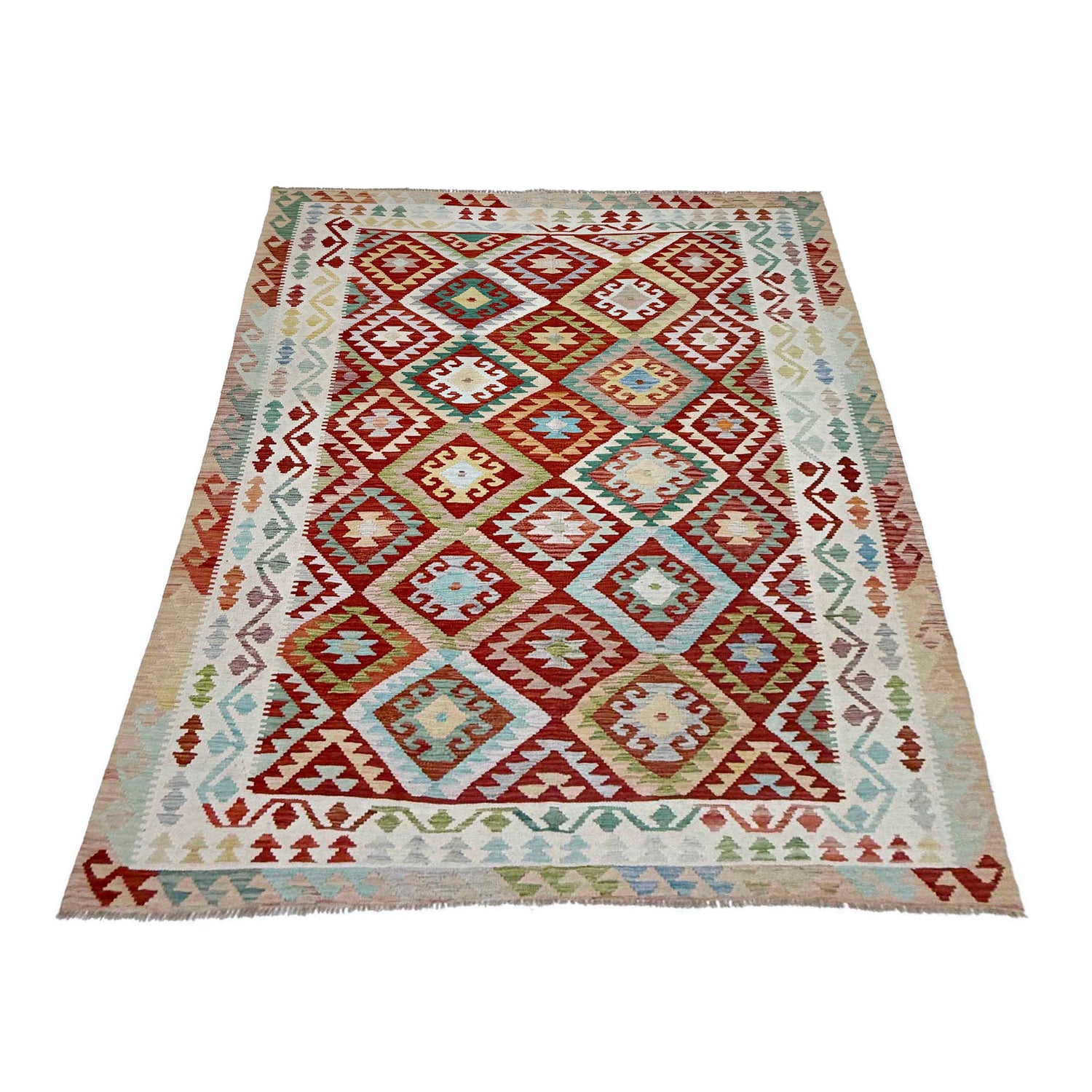 Handmade Multi Kilim Geometric 7x10 ft