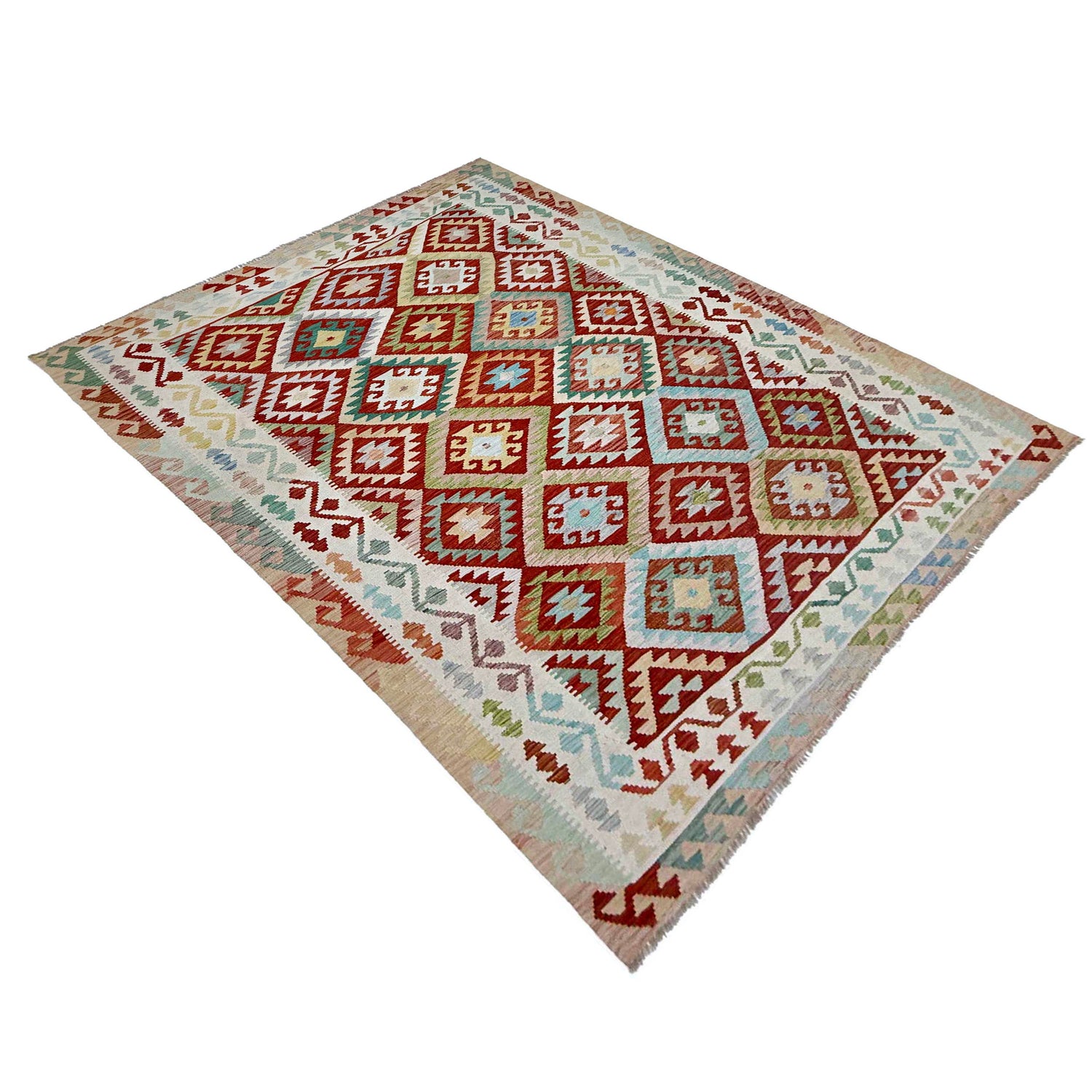 Handmade Multi Kilim Geometric 7x10 ft