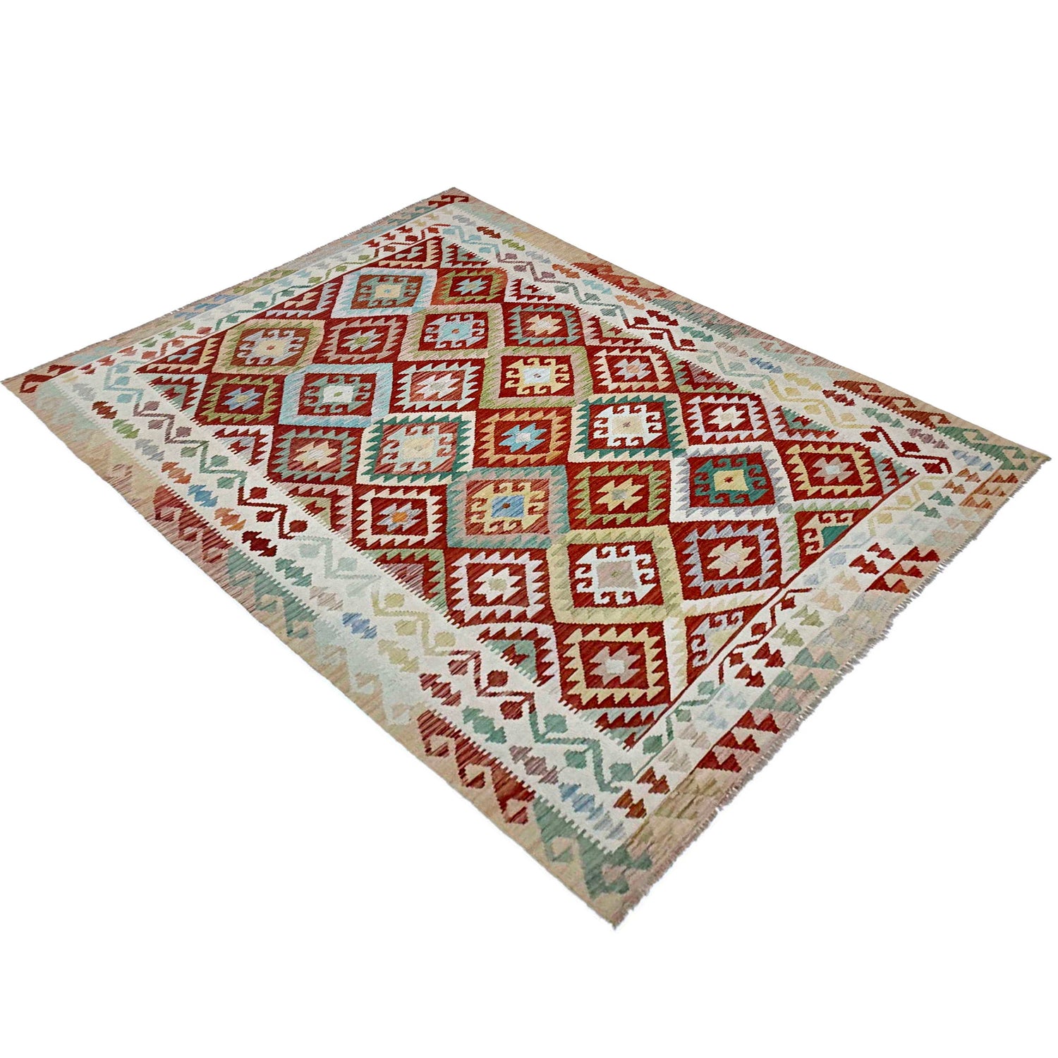 Handmade Multi Kilim Geometric 7x10 ft