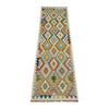 Handmade Multi Kilim Geometric 10' Runner