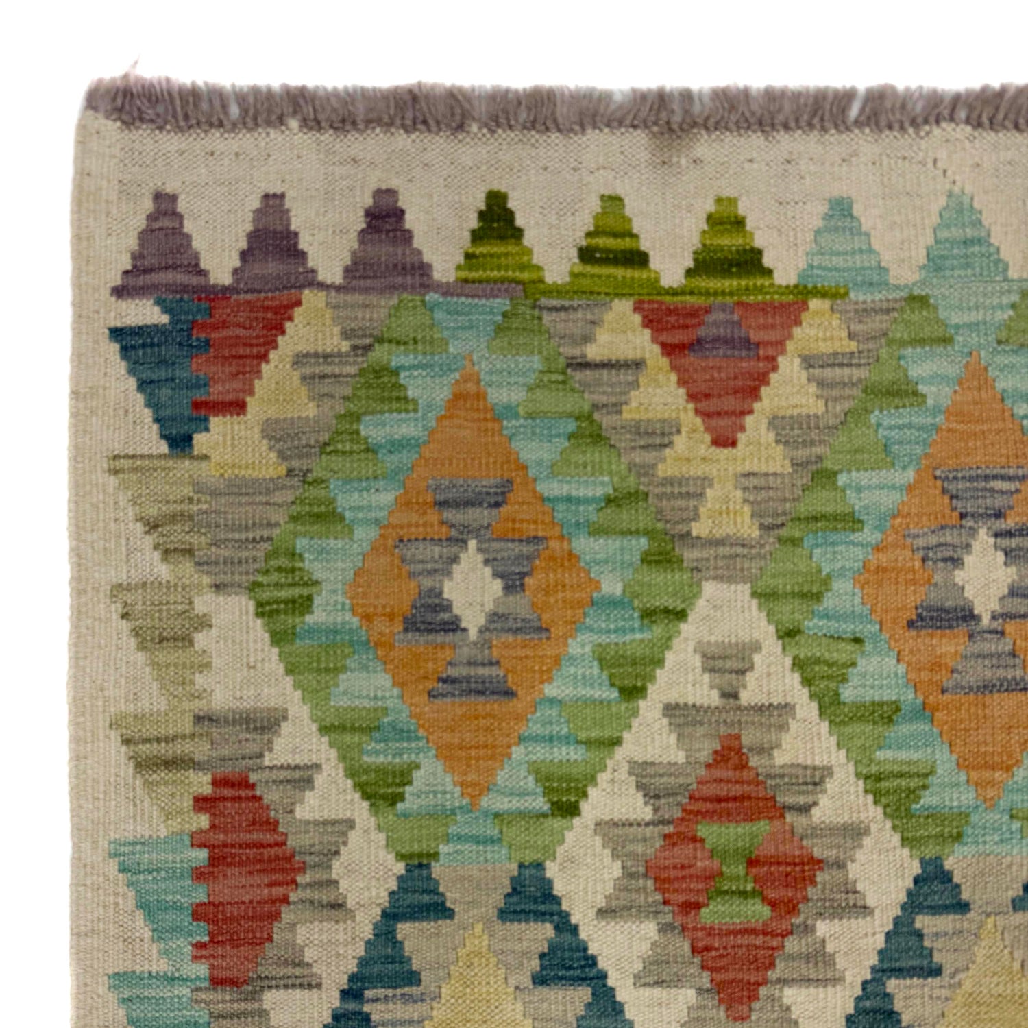 Handmade Multi Kilim Geometric 10' Runner