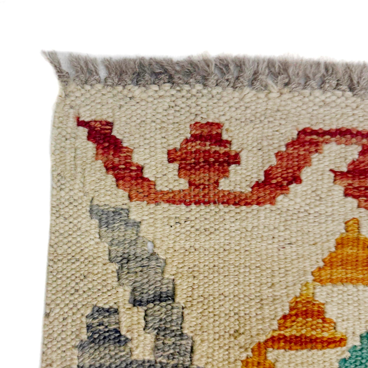 Handmade Multi Kilim Geometric 10' Runner