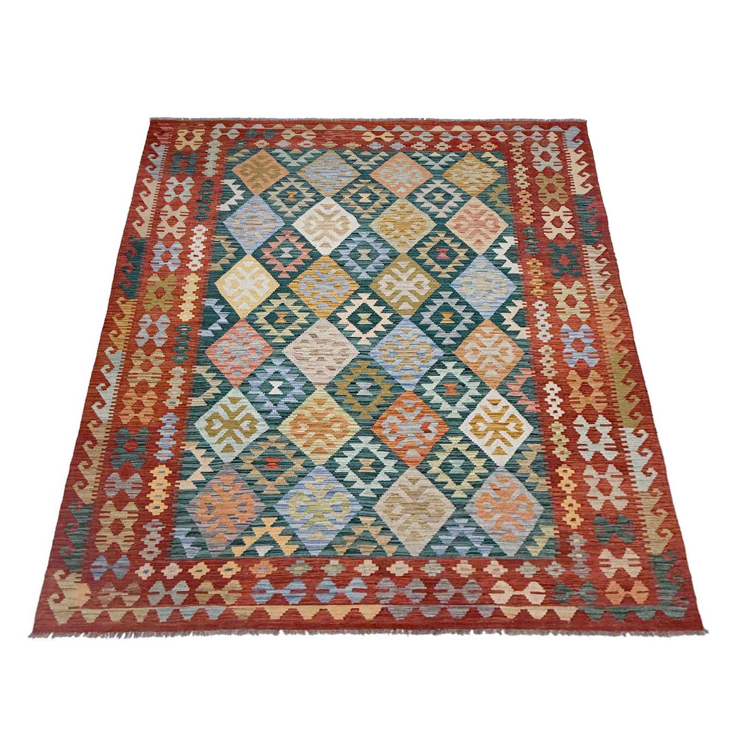 Handmade Multi Kilim Geometric 7x10 ft