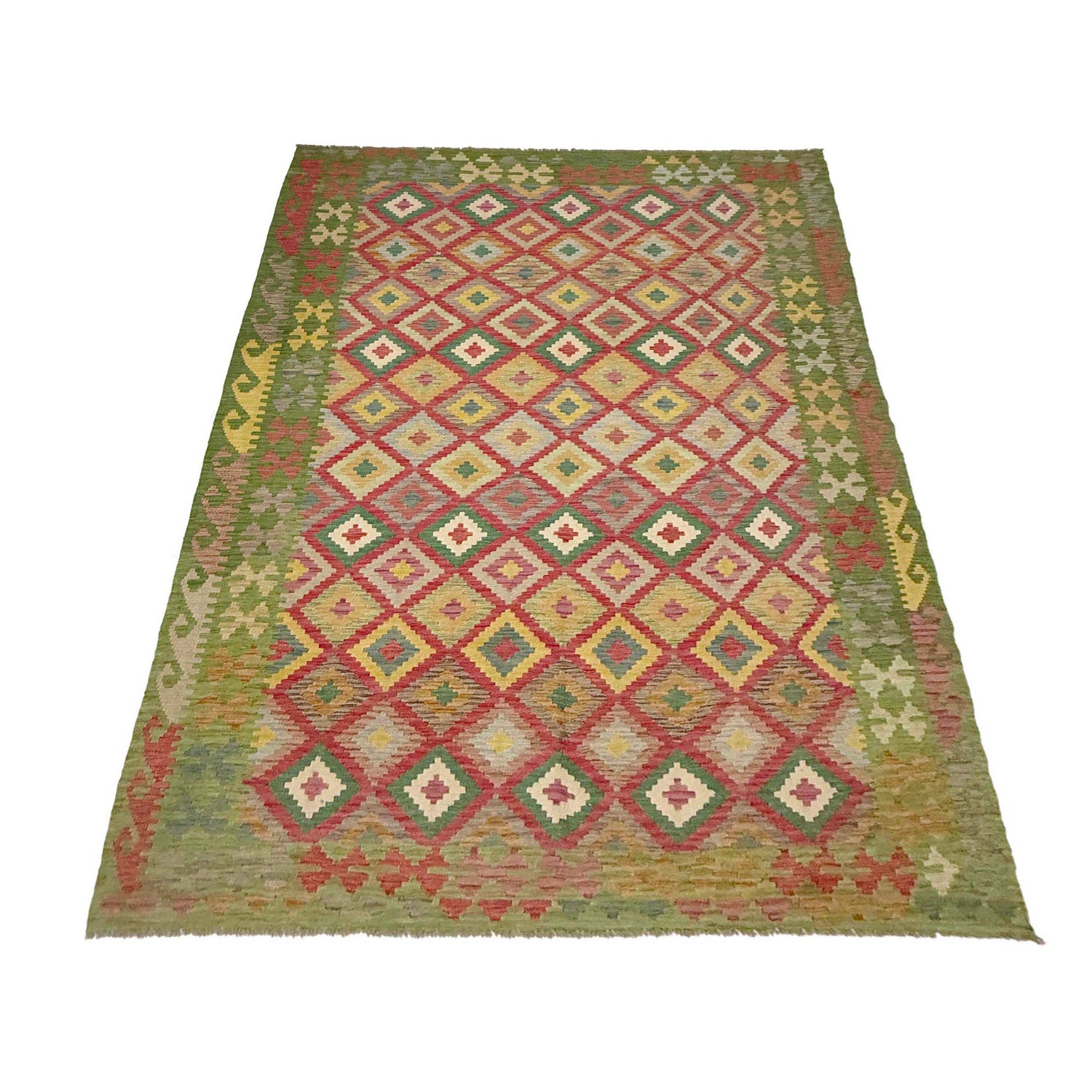 Handmade Multi Kilim Geometric 7x10 ft