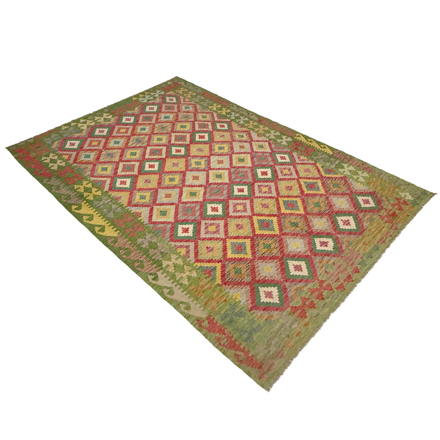 Handmade Multi Kilim Geometric 7x10 ft