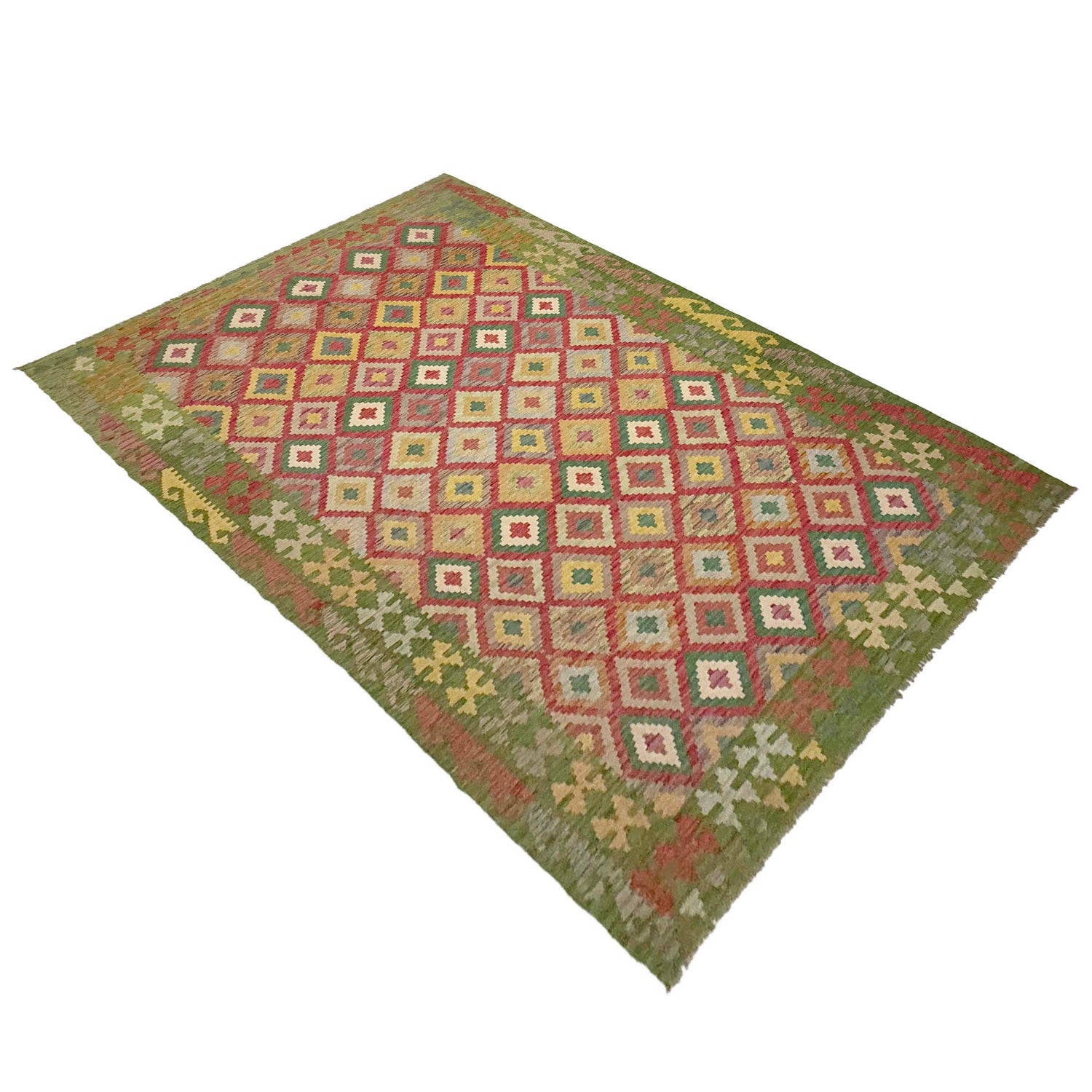 Handmade Multi Kilim Geometric 7x10 ft