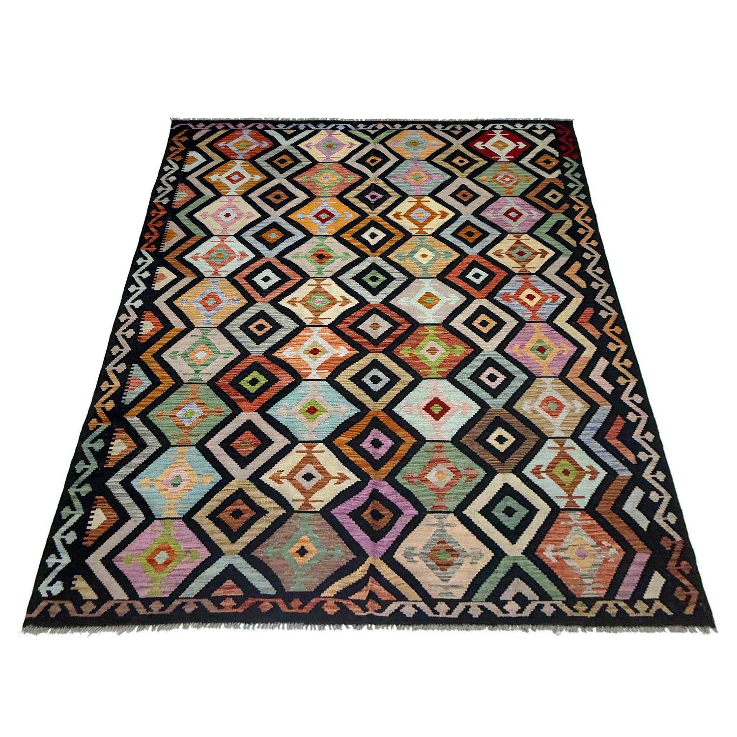 Handmade Multi Kilim Geometric 7x10 ft