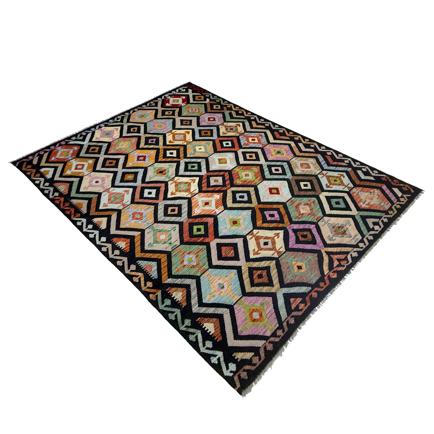 Handmade Multi Kilim Geometric 7x10 ft