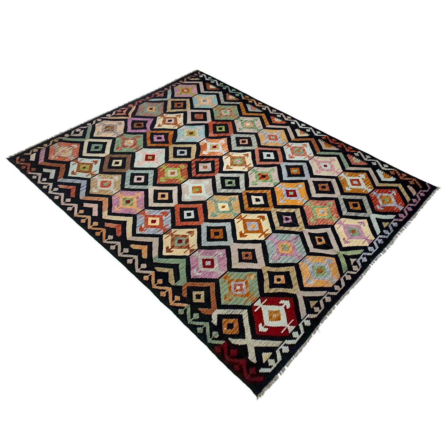 Handmade Multi Kilim Geometric 7x10 ft