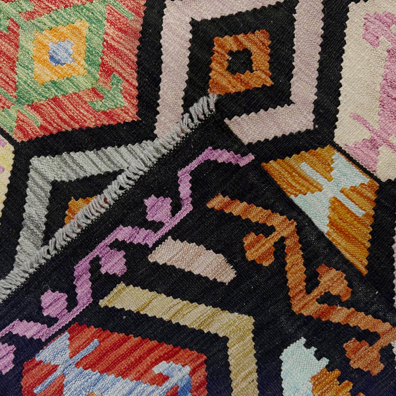 Handmade Multi Kilim Geometric 7x10 ft