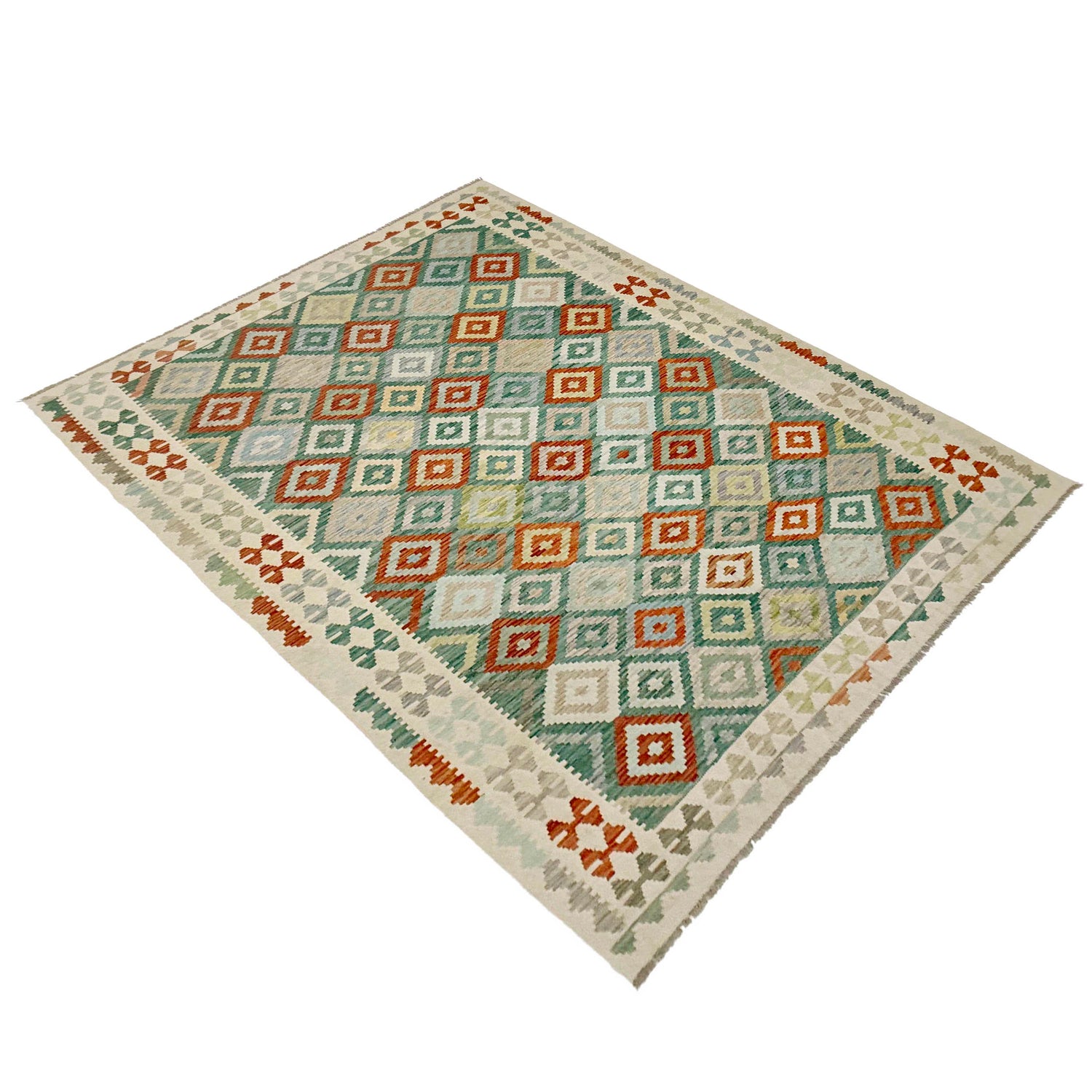 Handmade Multi Kilim Geometric 7x10 ft