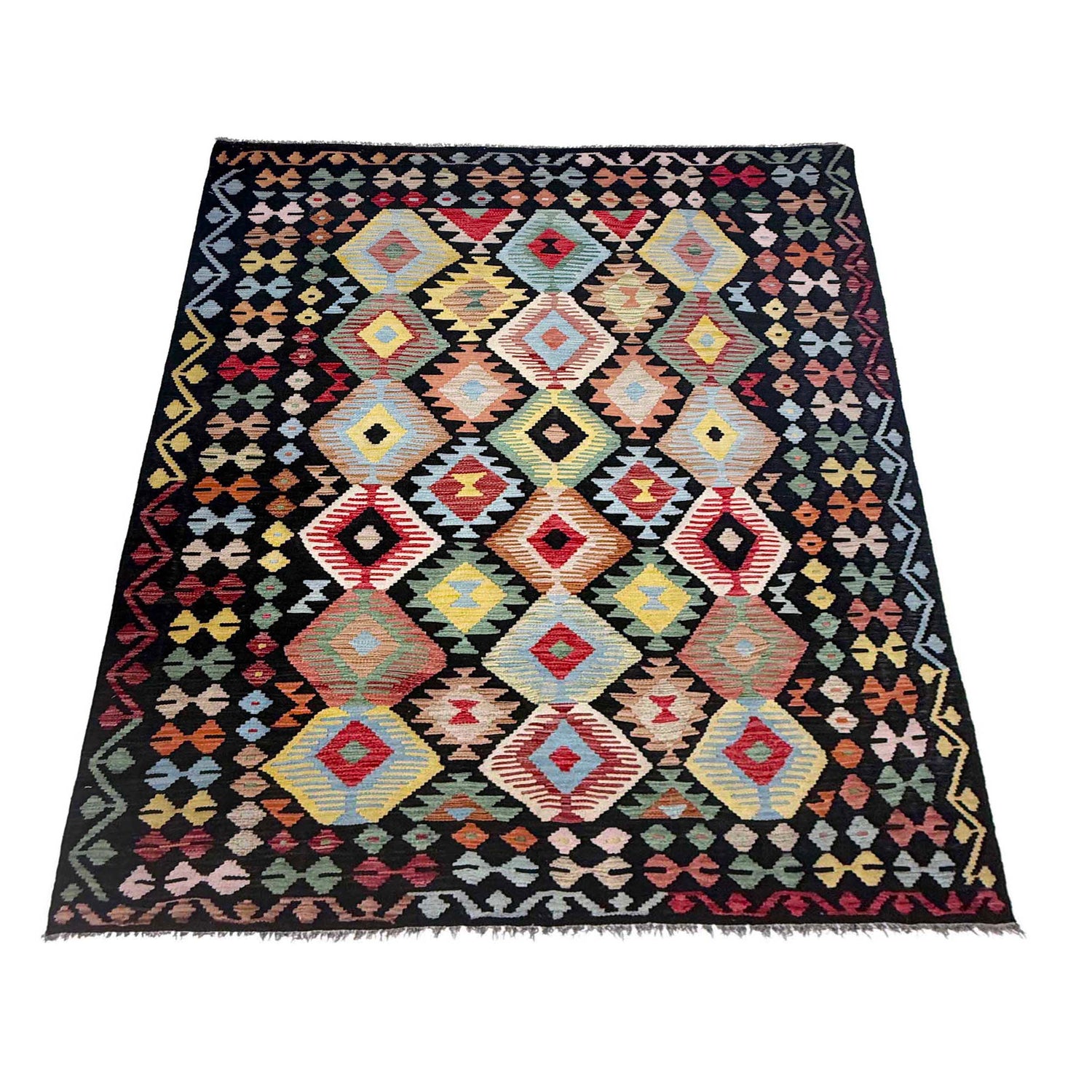 Handmade Multi Kilim Geometric 7x10 ft