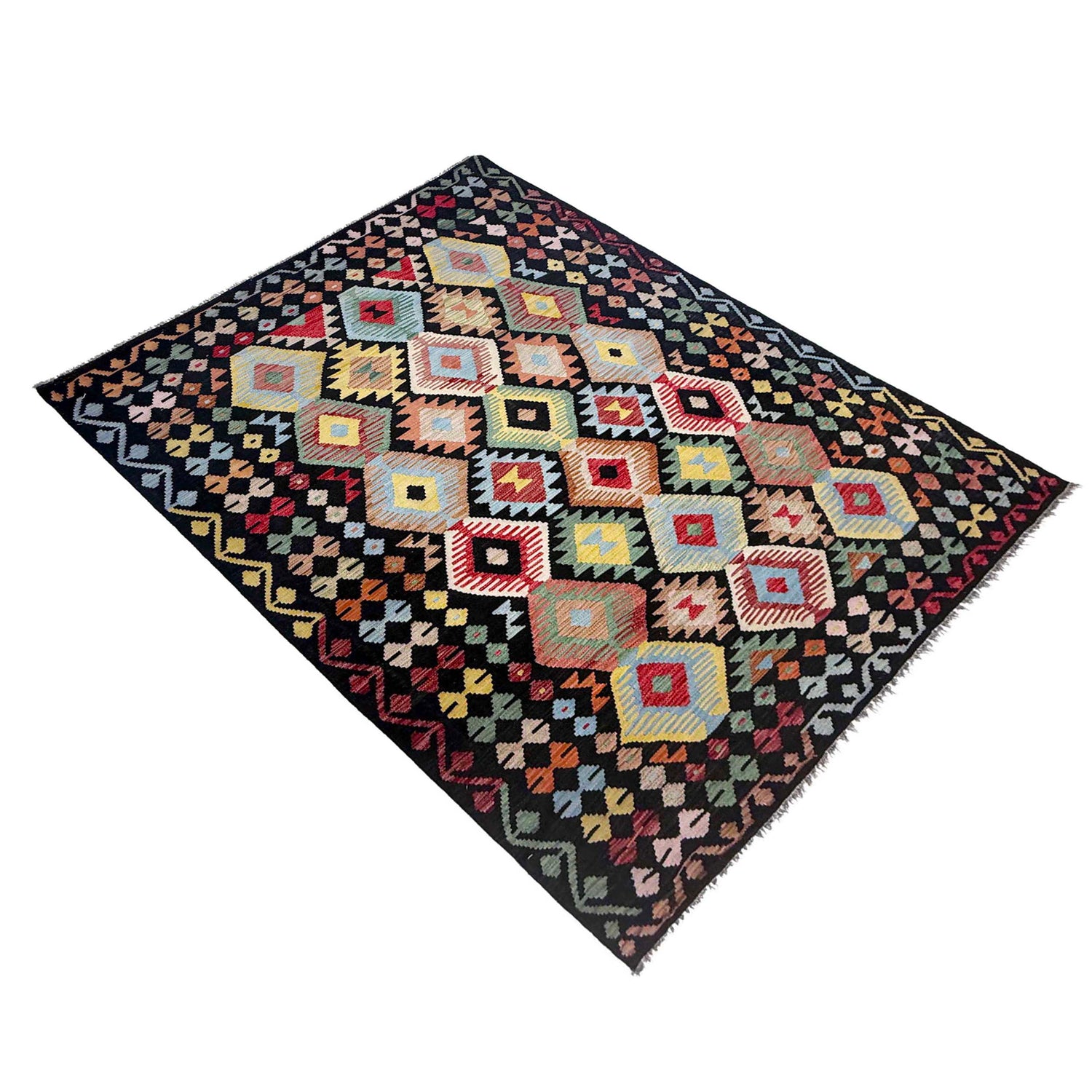 Handmade Multi Kilim Geometric 7x10 ft