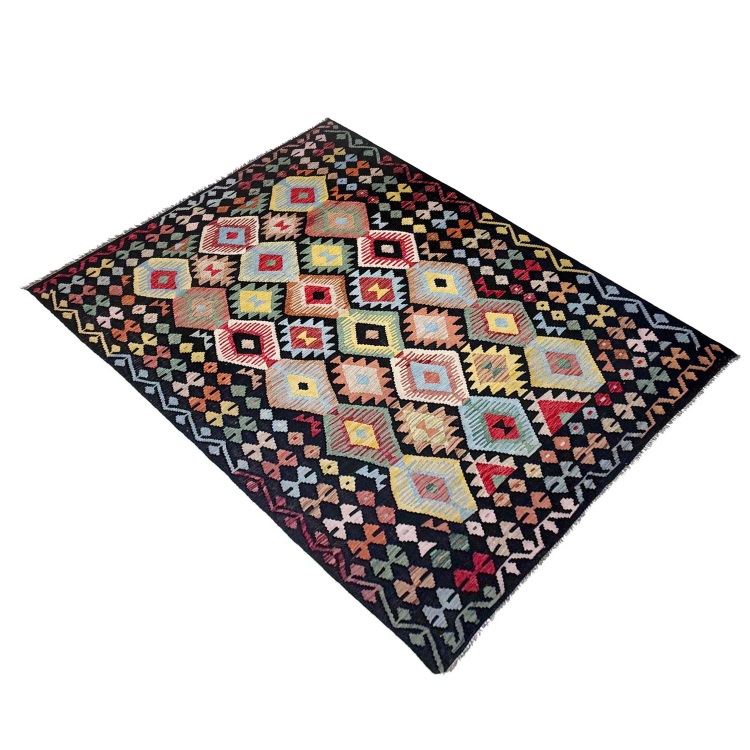 Handmade Multi Kilim Geometric 7x10 ft