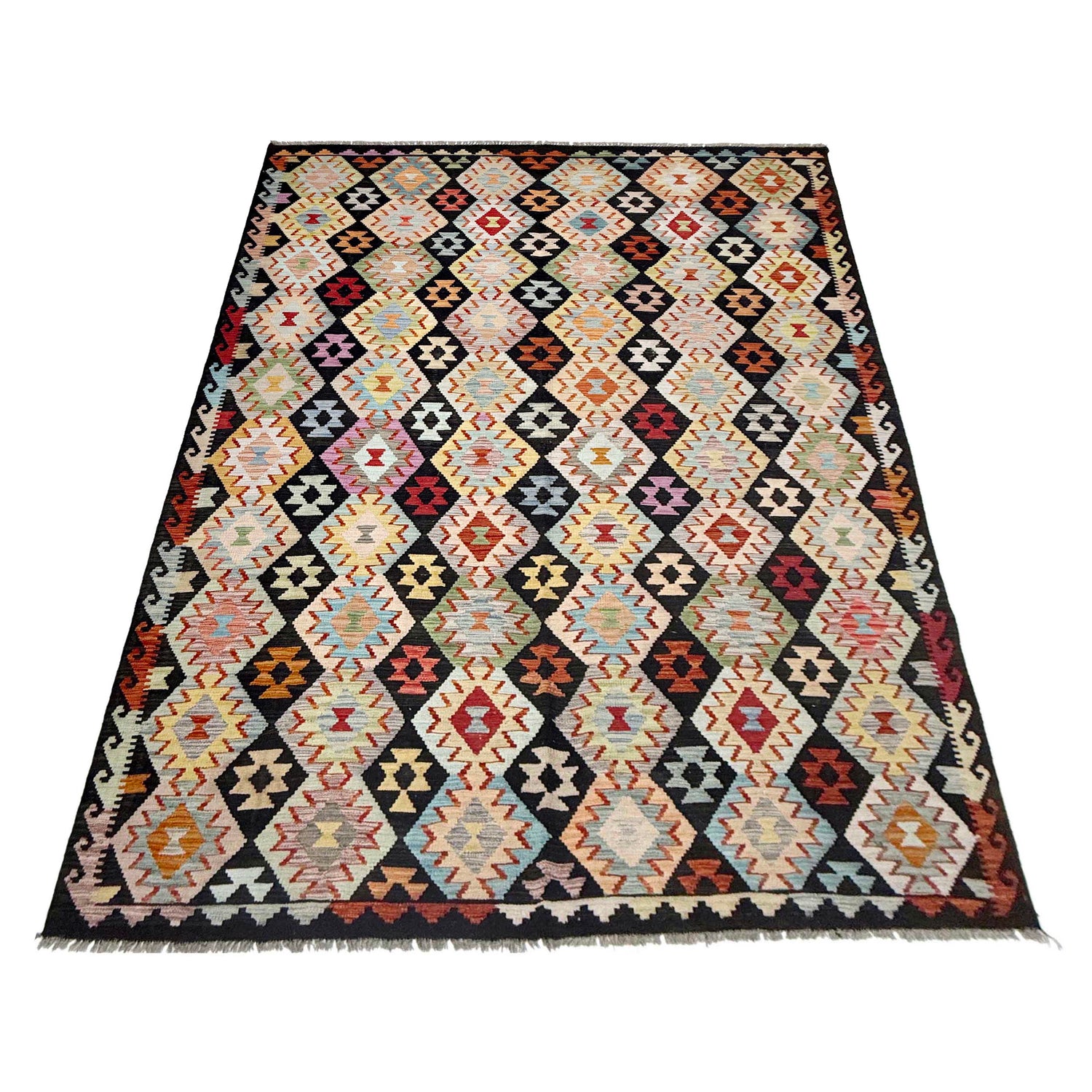 Handmade Multi Kilim Geometric 7x10 ft