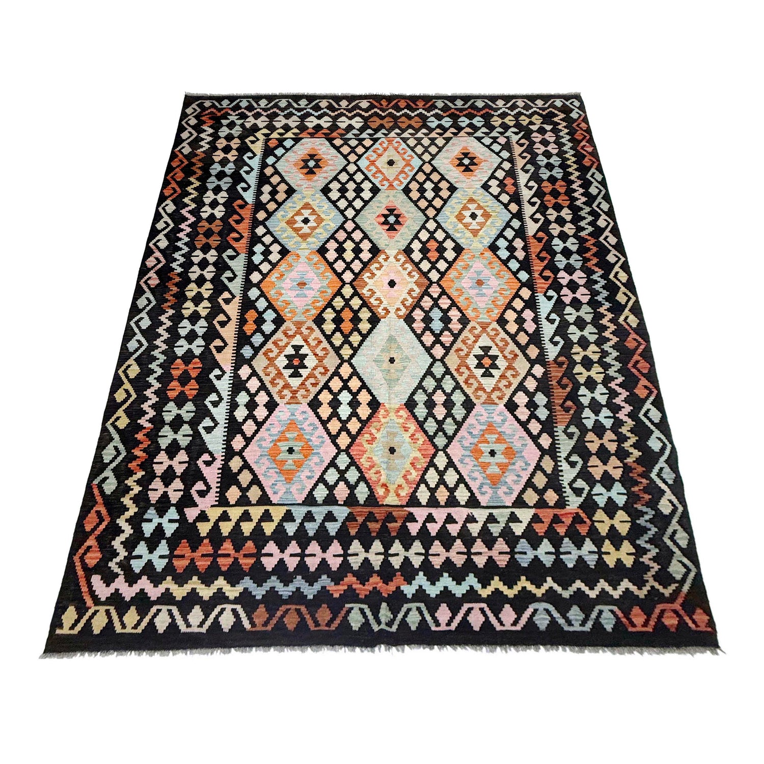 Handmade Multi Kilim Geometric 7x10 ft