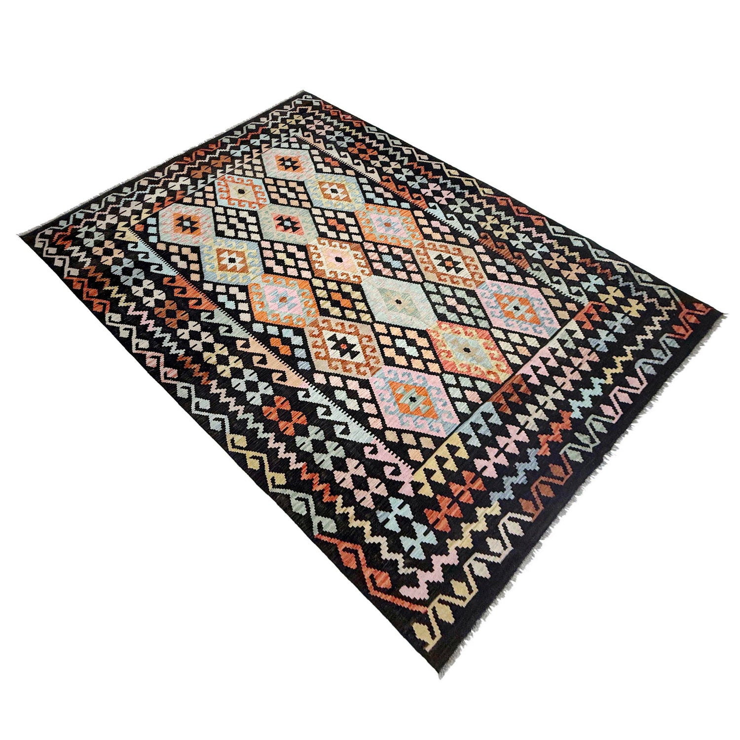 Handmade Multi Kilim Geometric 7x10 ft