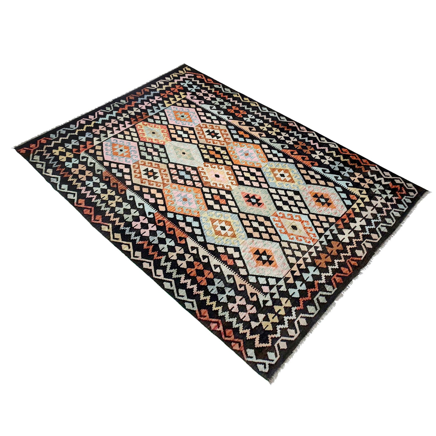 Handmade Multi Kilim Geometric 7x10 ft