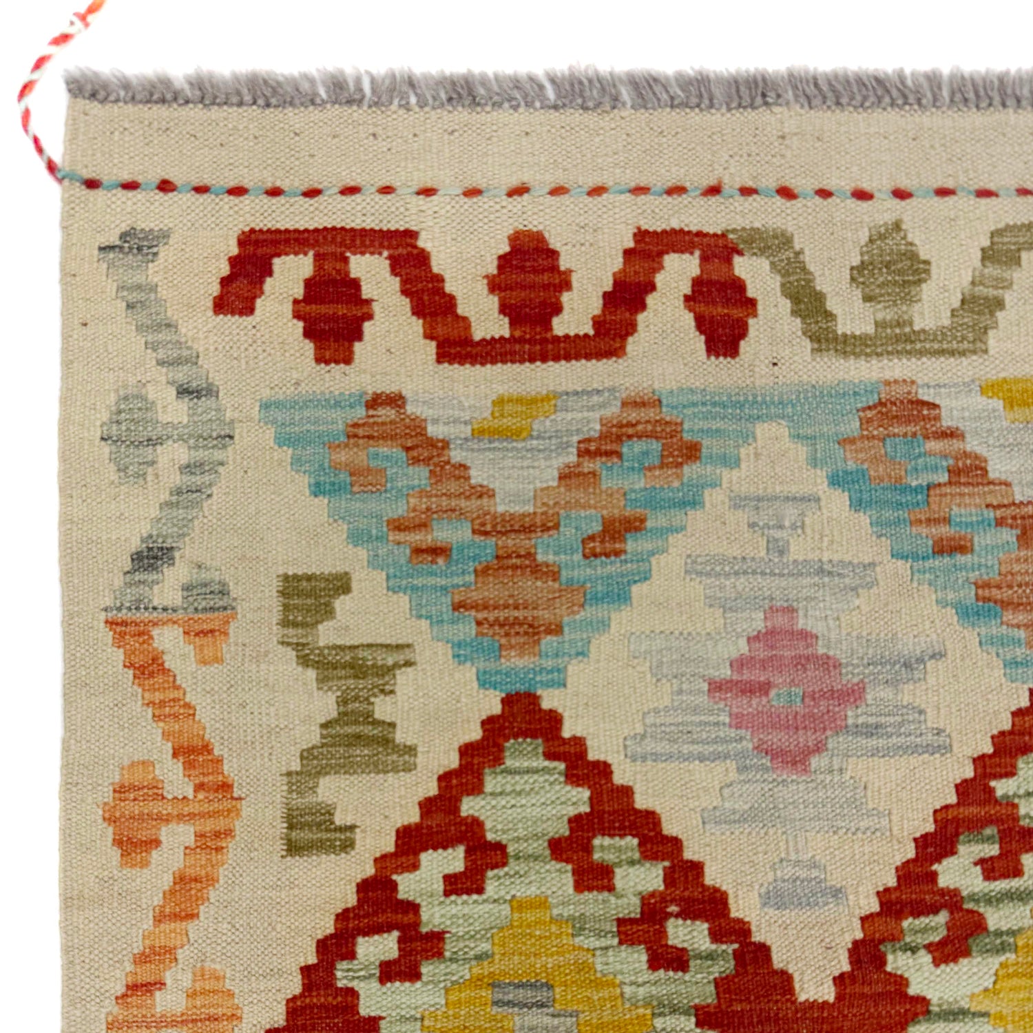 Handmade Multi Kilim Geometric 10' Runner