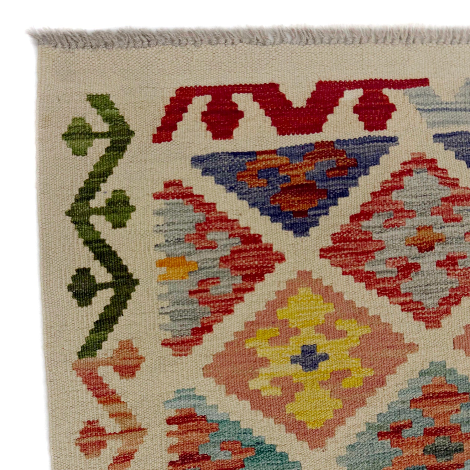 Handmade Multi Kilim Geometric 10' Runner