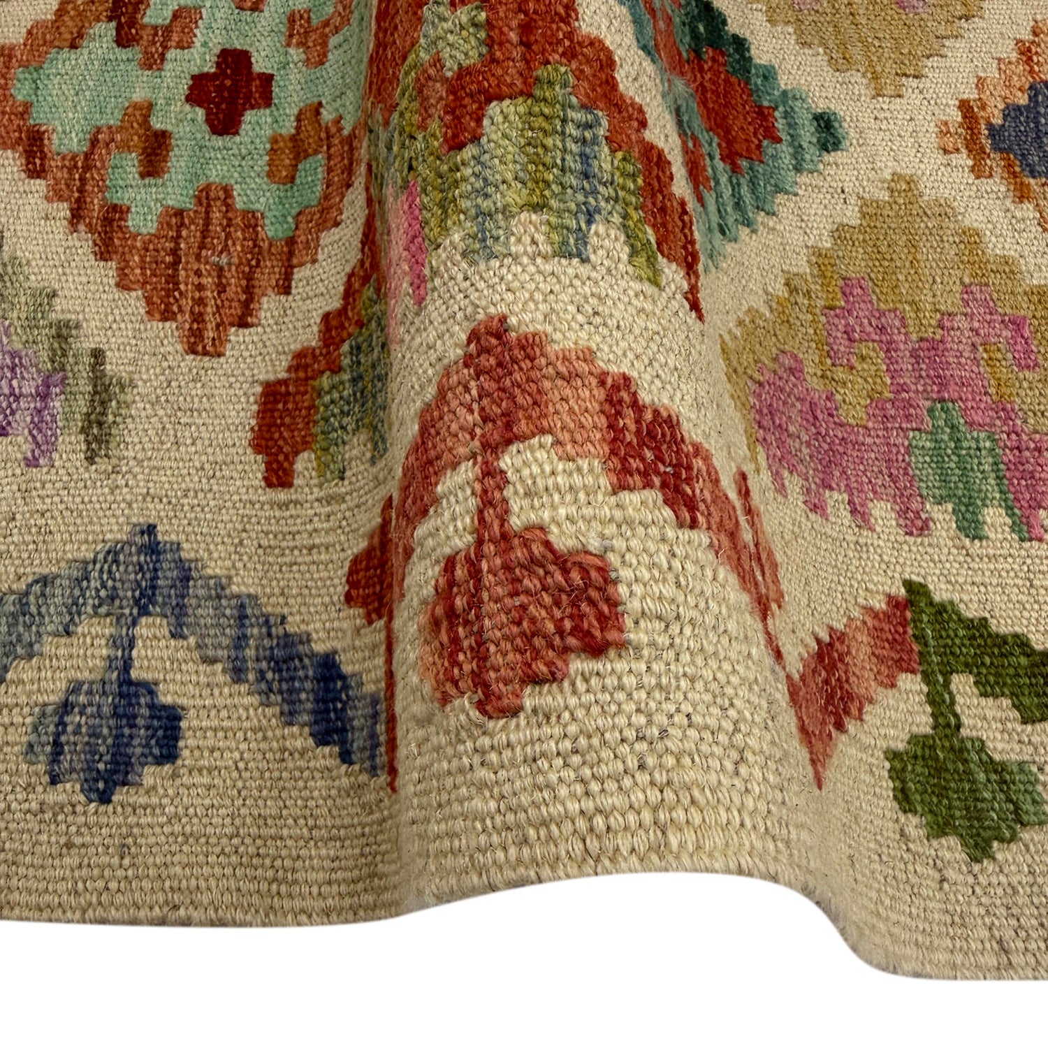 Handmade Multi Kilim Geometric 10' Runner