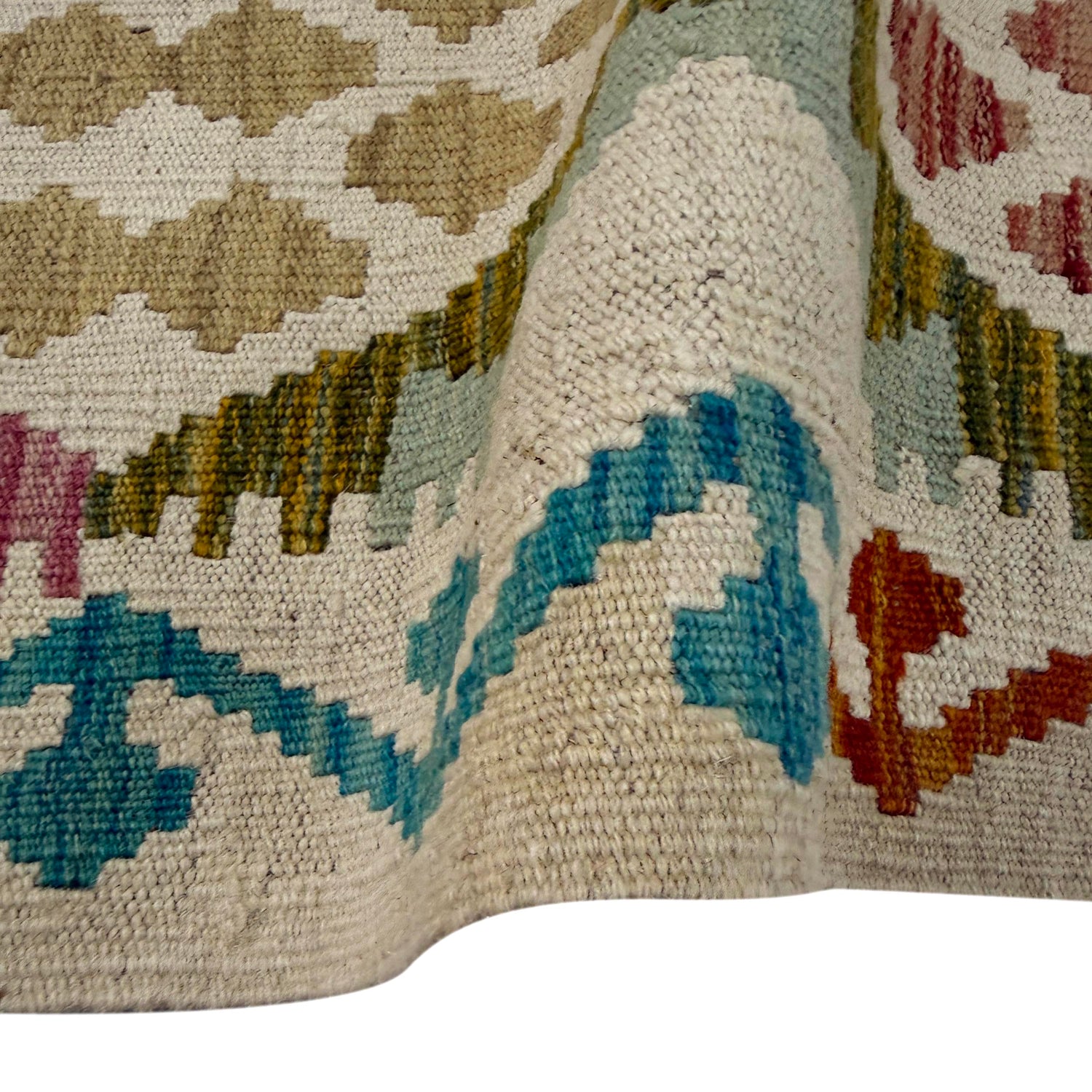 Handmade Multi Kilim Geometric 16' Runner