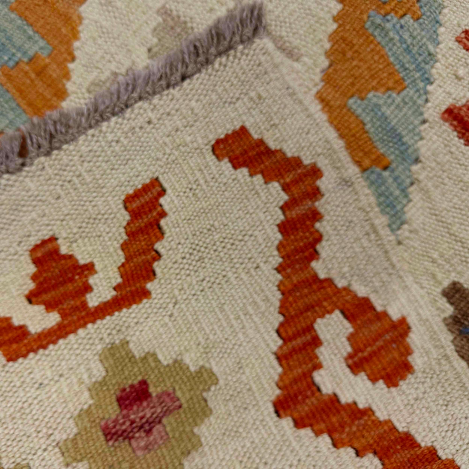 Handmade Multi Kilim Geometric 10' Runner