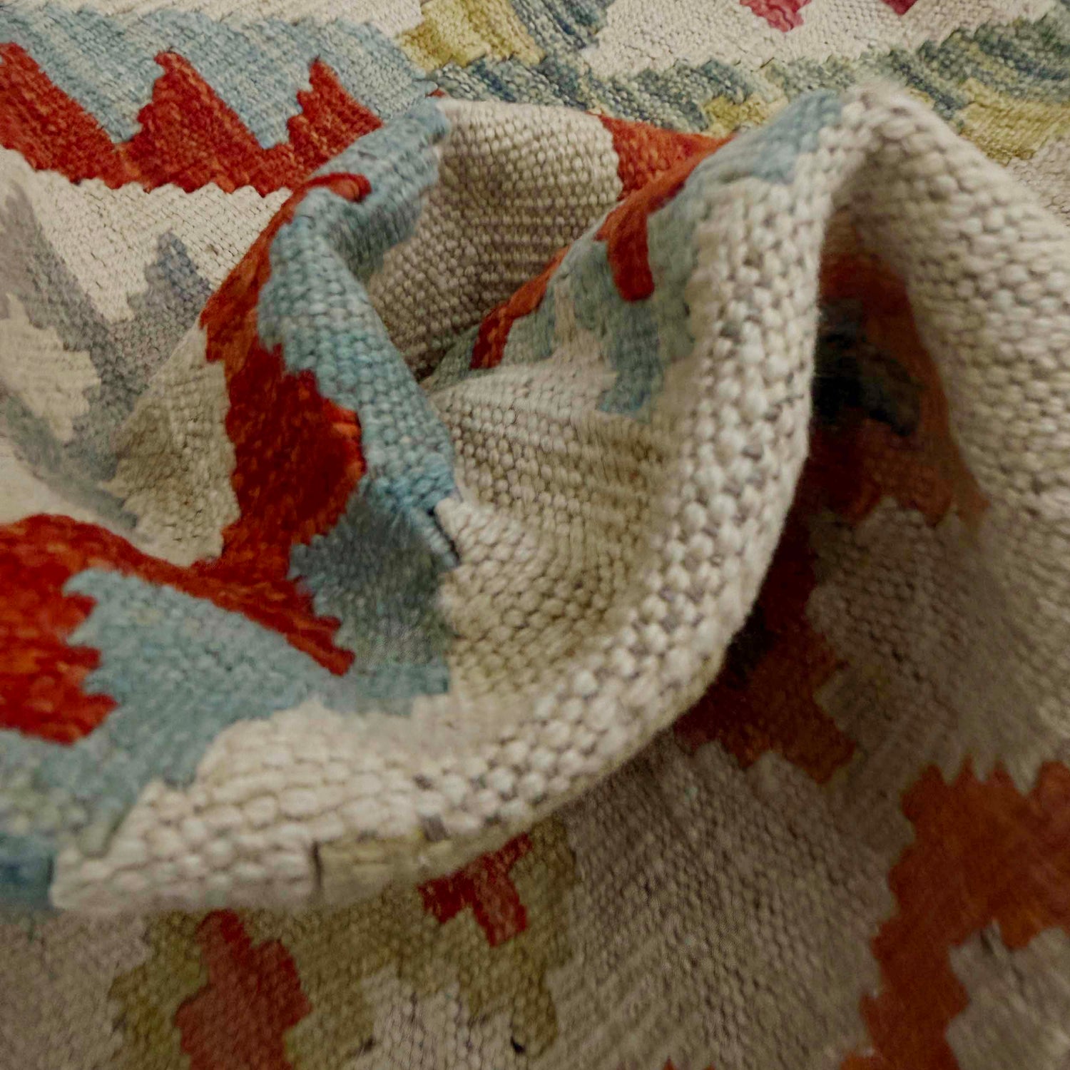 Handmade Multi Kilim Geometric 10' Runner