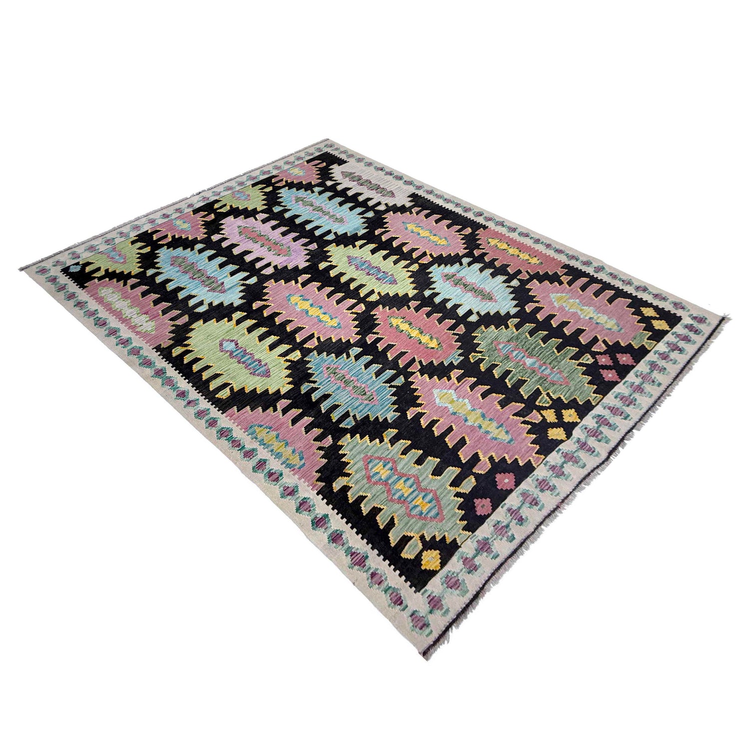 Handmade Multi Kilim Geometric 7x10 ft