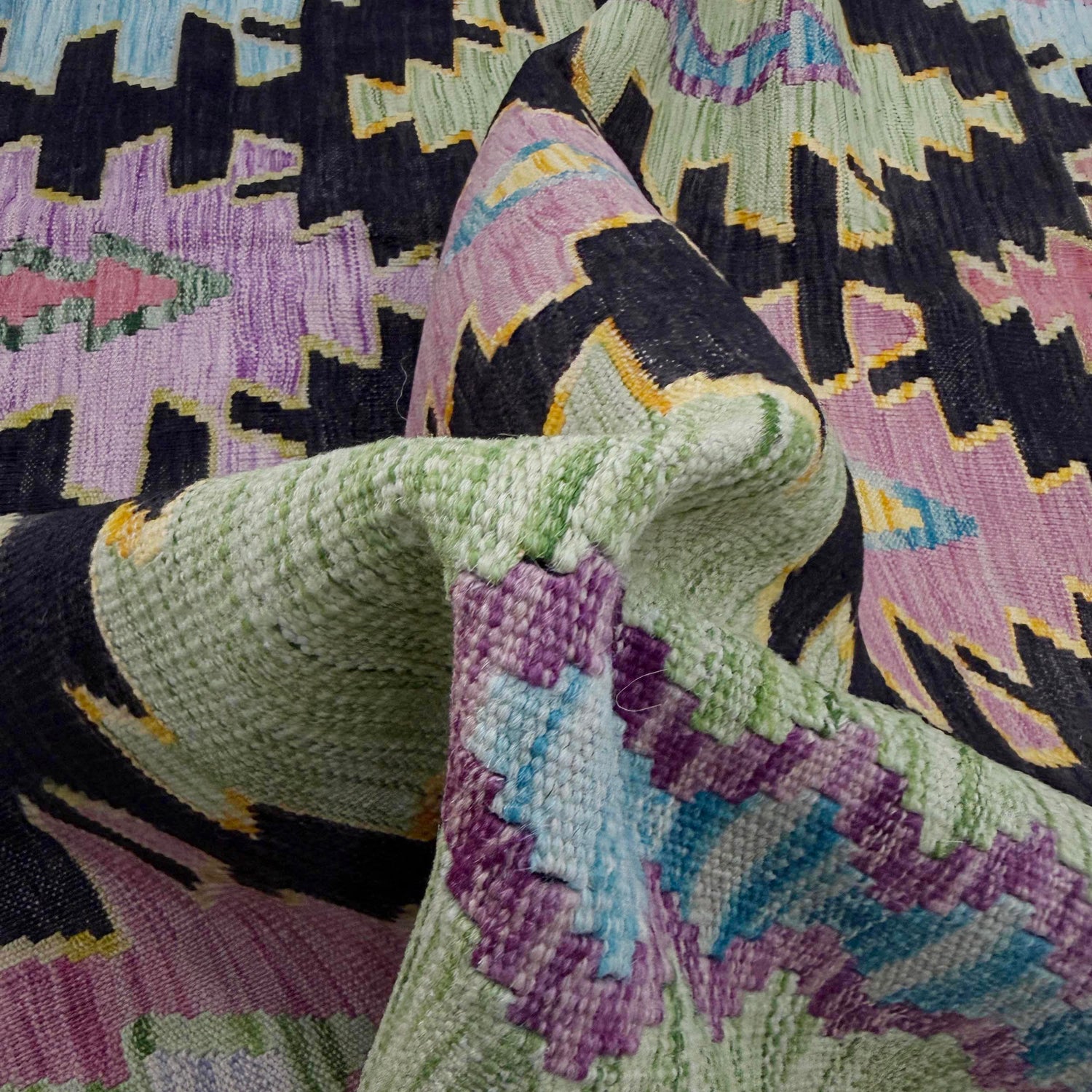 Handmade Multi Kilim Geometric 7x10 ft