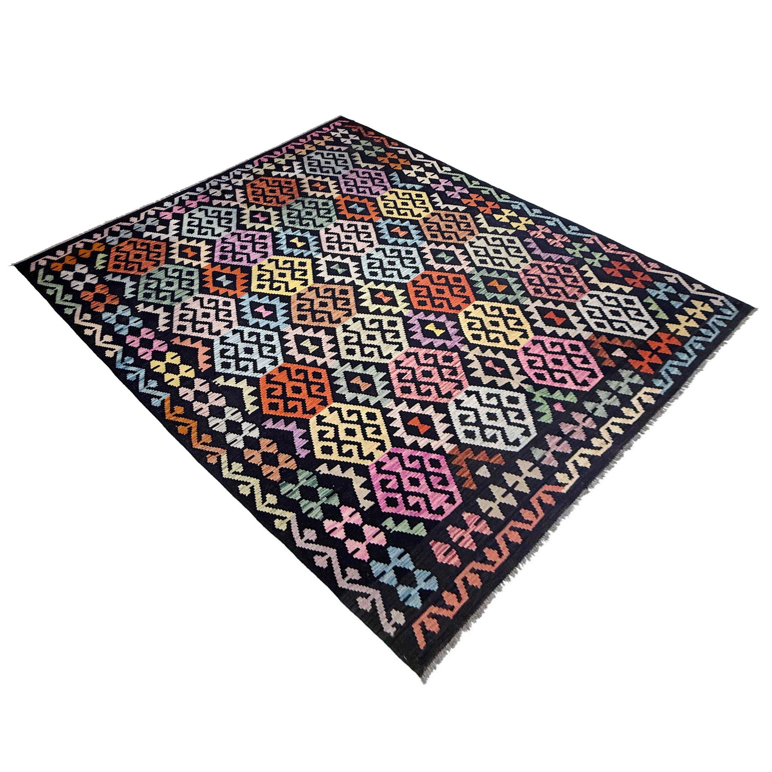 Handmade Multi Kilim Geometric 7x10 ft