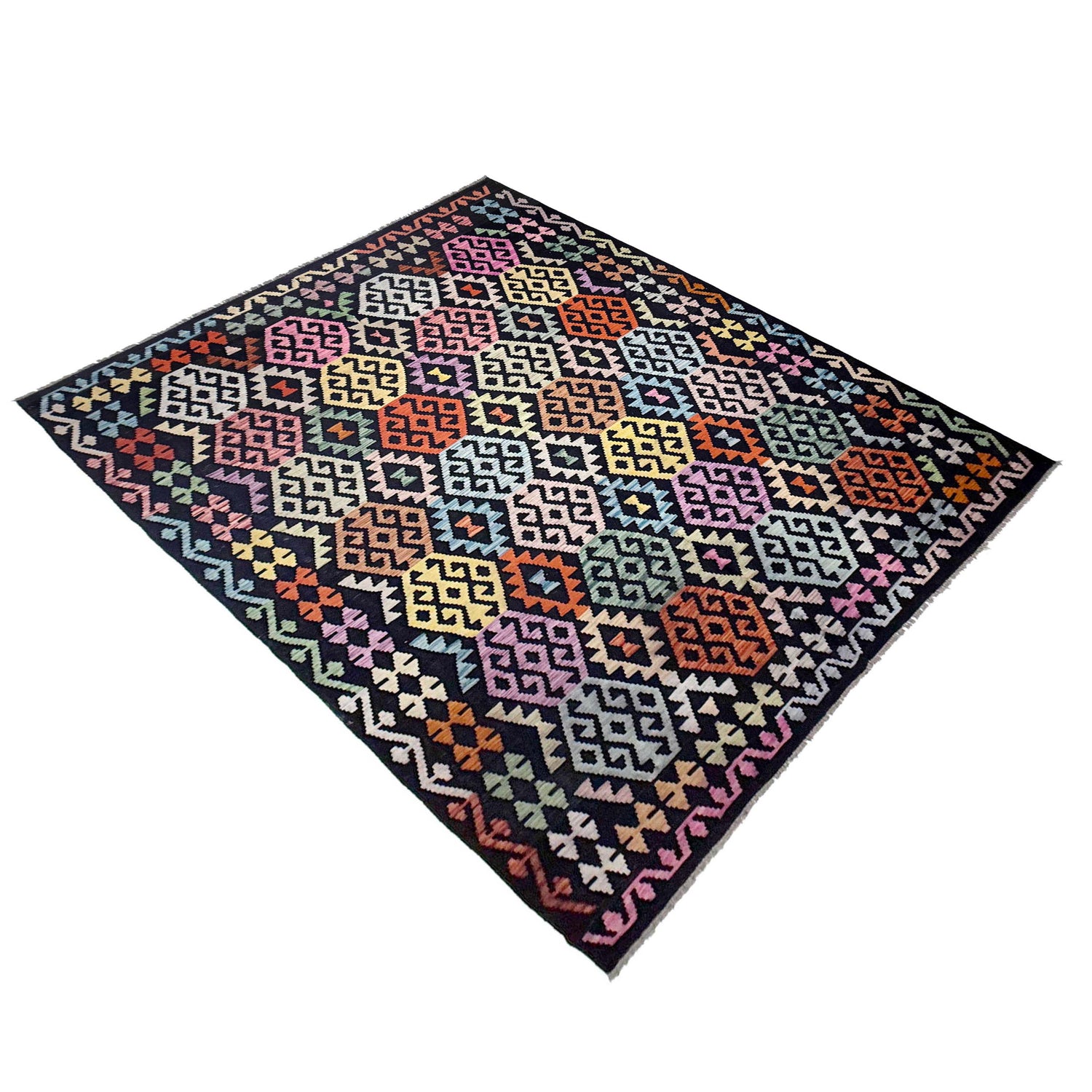 Handmade Multi Kilim Geometric 7x10 ft
