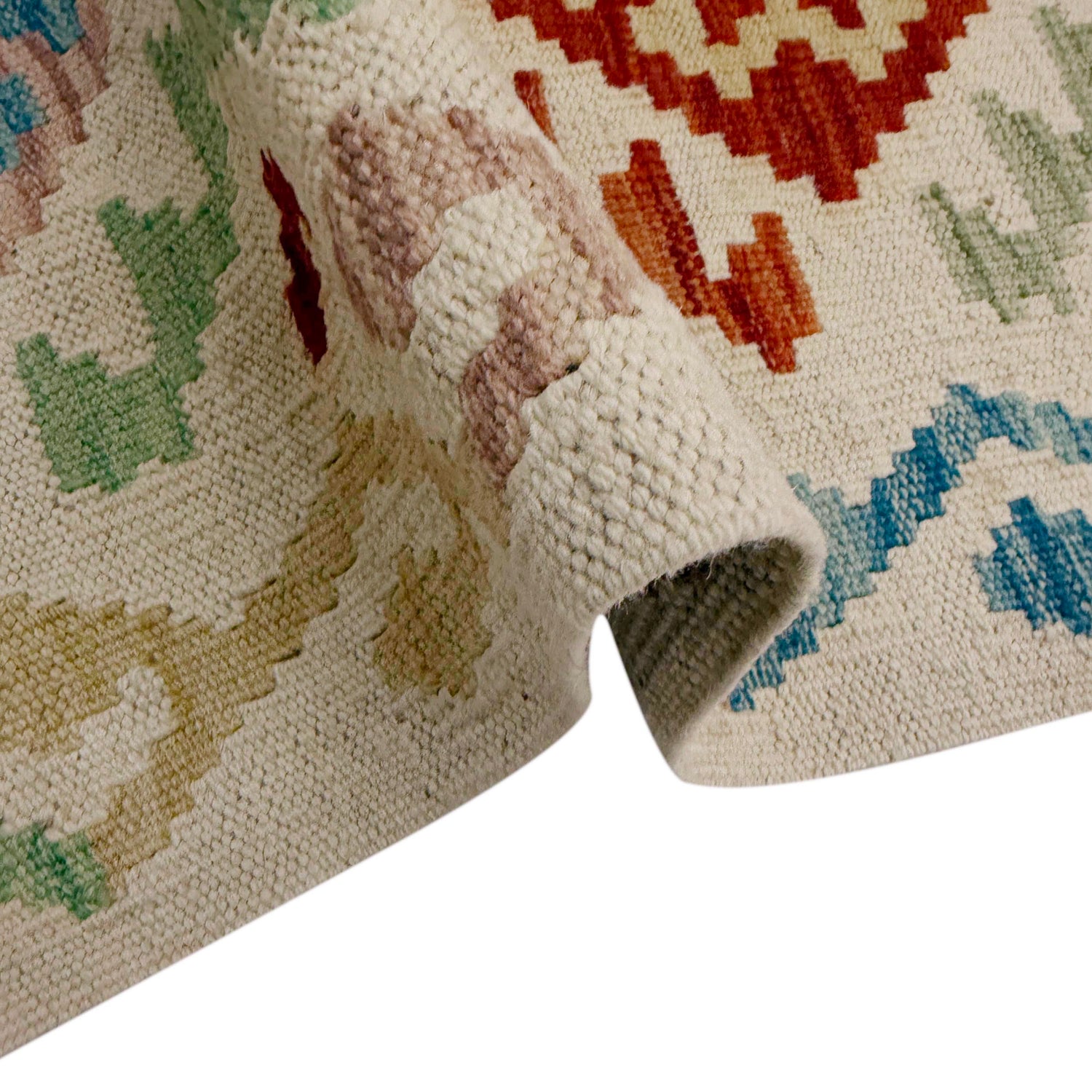 Handmade Multi Kilim Geometric 10' Runner