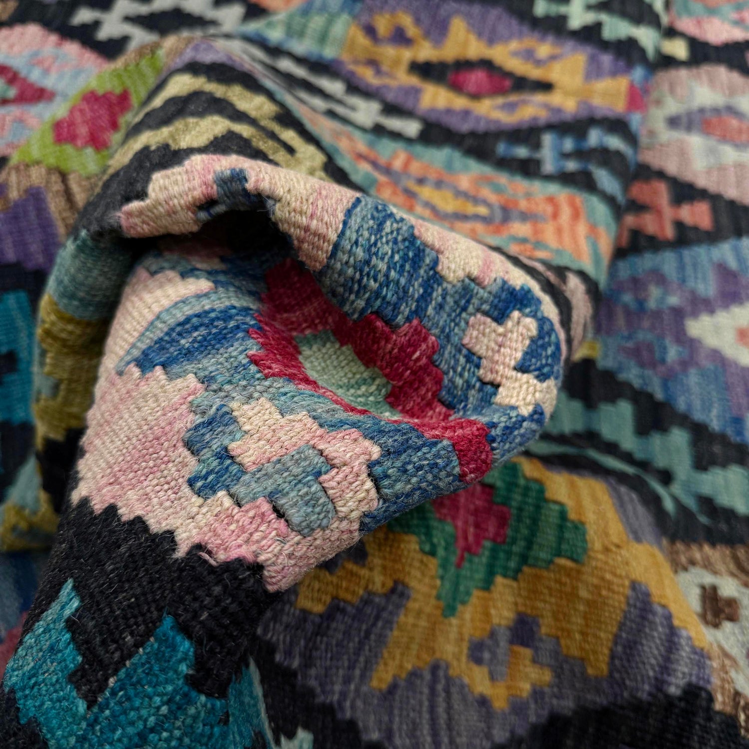 Handmade Multi Kilim Geometric 7x10 ft