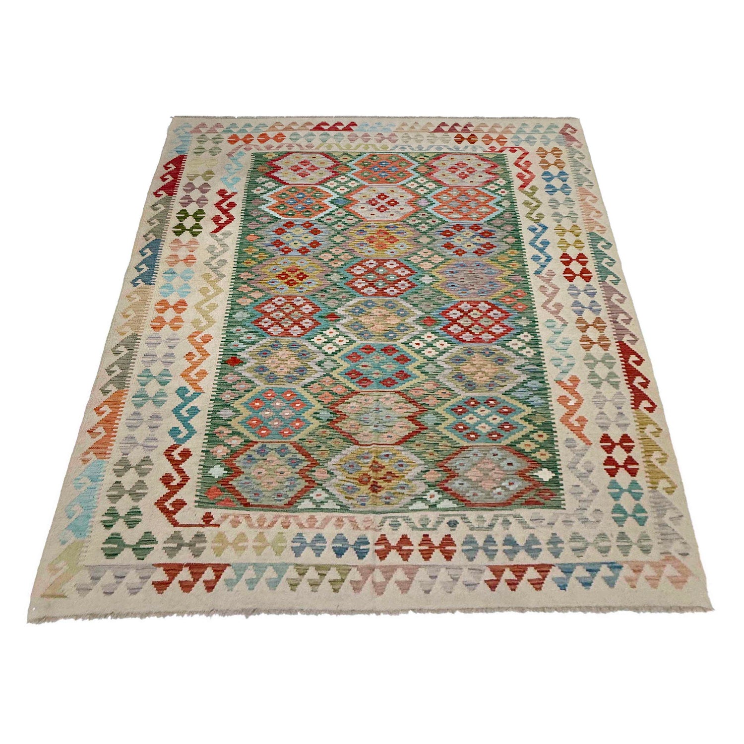 Handmade Multi Kilim Geometric 7x10 ft