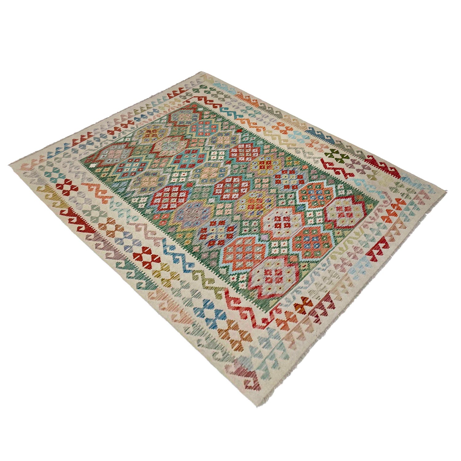 Handmade Multi Kilim Geometric 7x10 ft